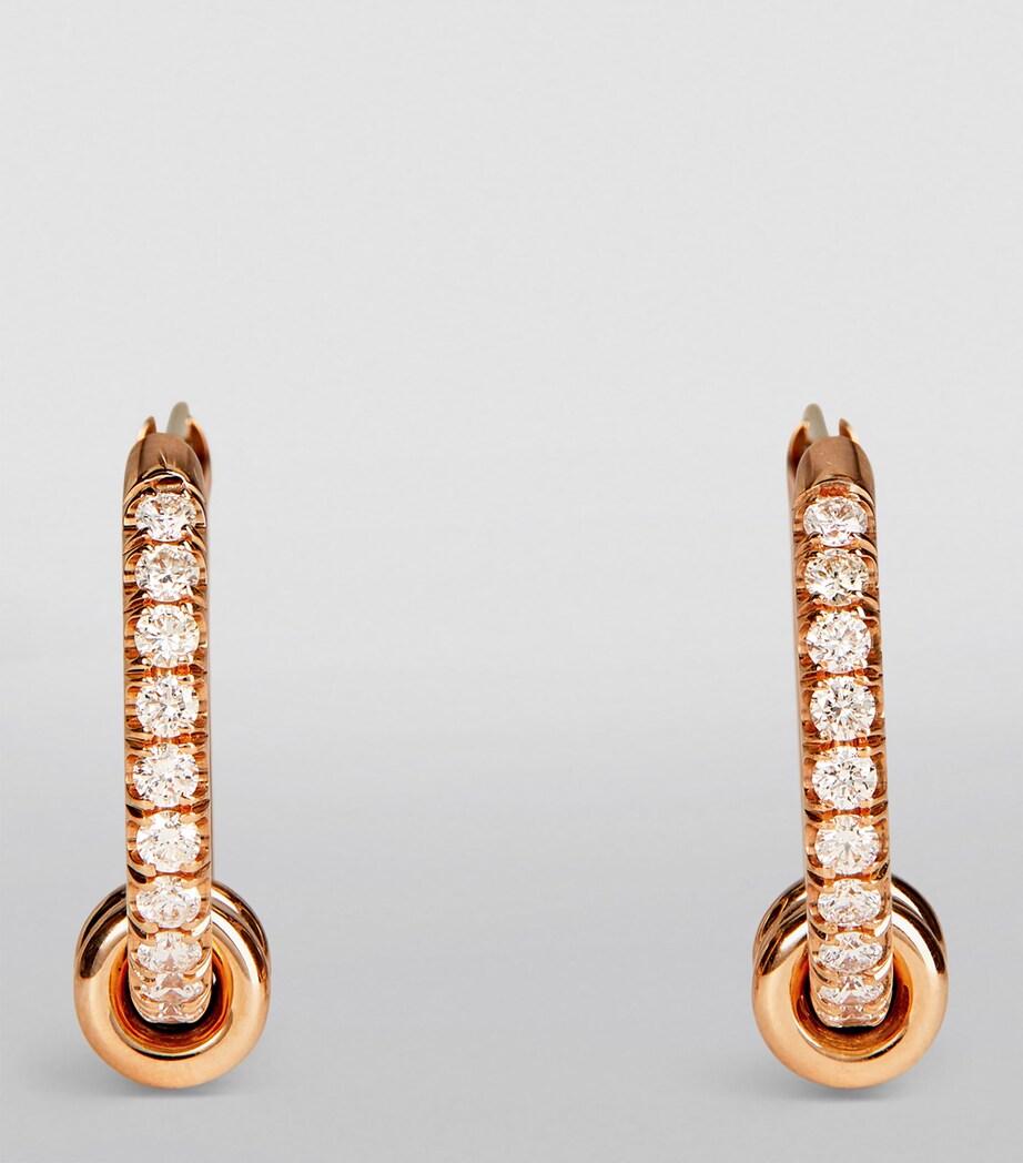 Spinelli Kilcollin Rose Gold and Pavé White Diamond Hoop Earrings Rose Gold Image 2