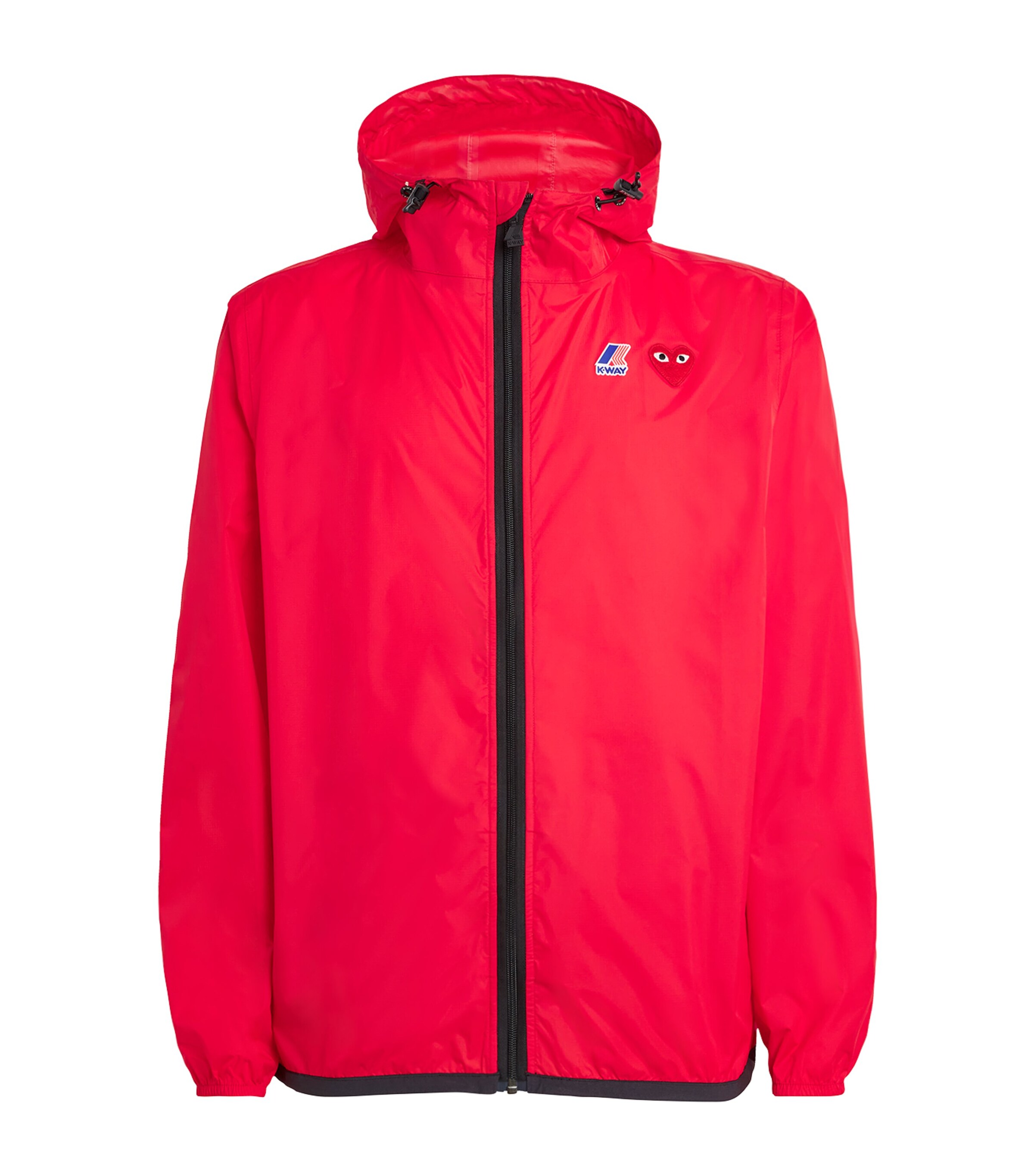 Comme Des Garçons Play Comme Des Garcons Play K-way Hoodie Full Zip In Red