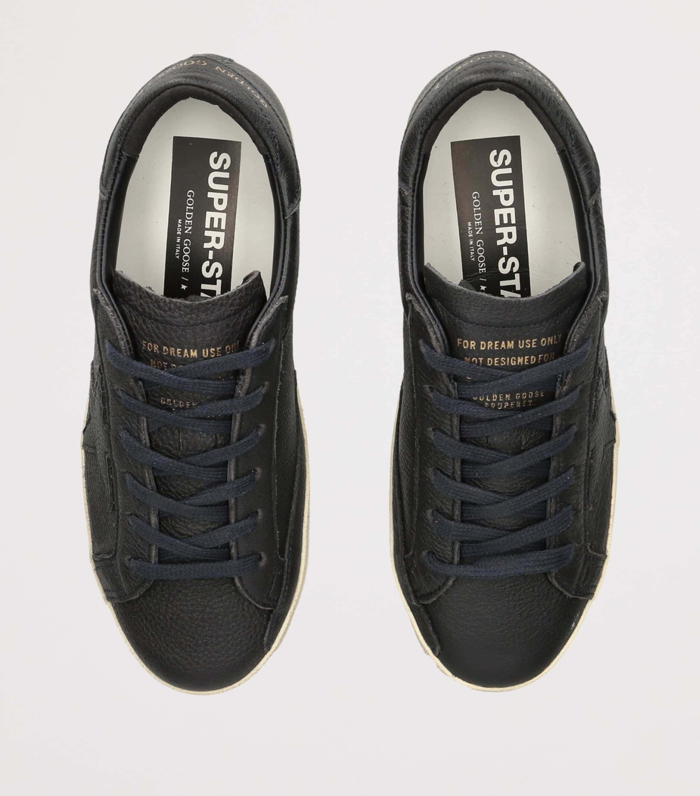 Golden Goose Leather Superstar Sneakers Navy Image 3