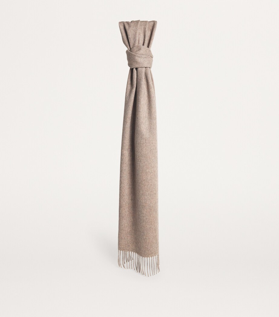 Cashmere Fringed Scarf HB4351 ASH Image 3