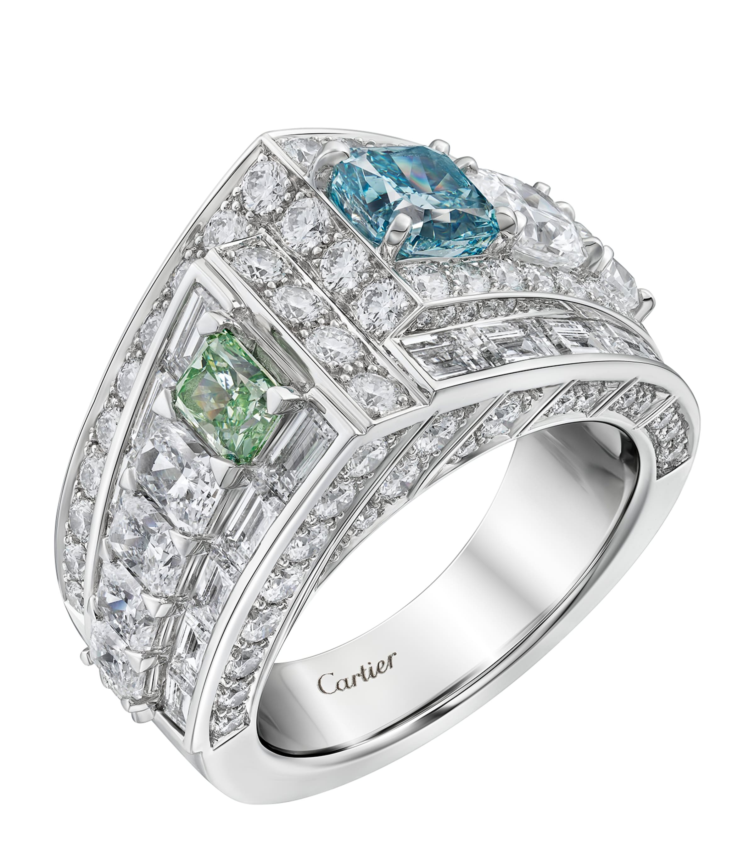 Cartier Platinum and Diamond Kinko Ring Platinum Image 1