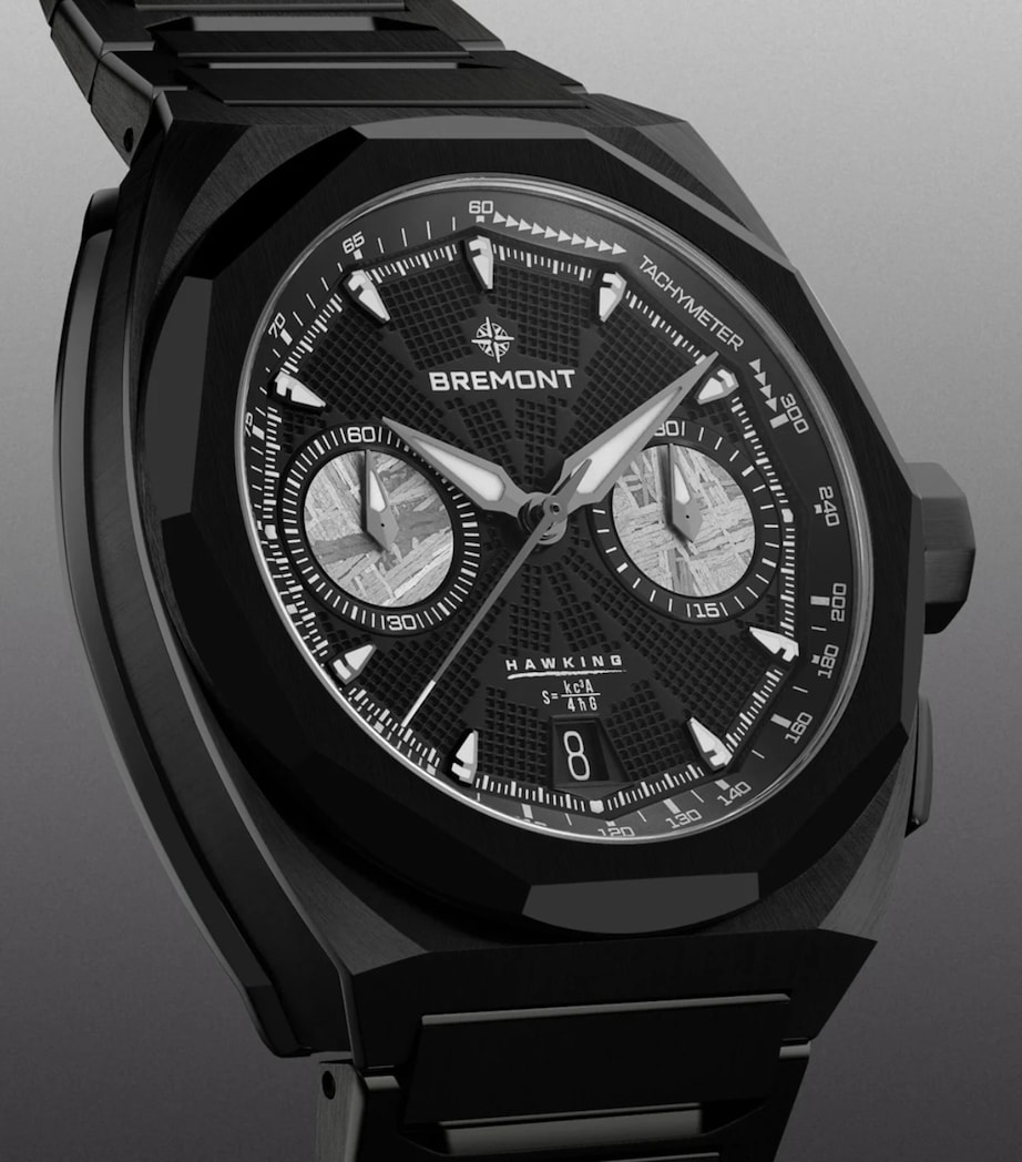 Bremont Stainless Steel Supernova Hawking Chronograph Watch 41mm Black Image 4