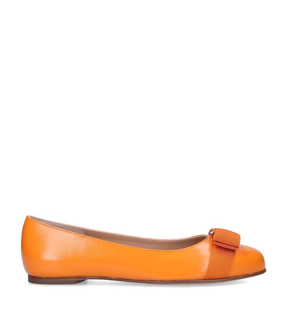 Leather Varina Ballet Flats ORANGE Image 3