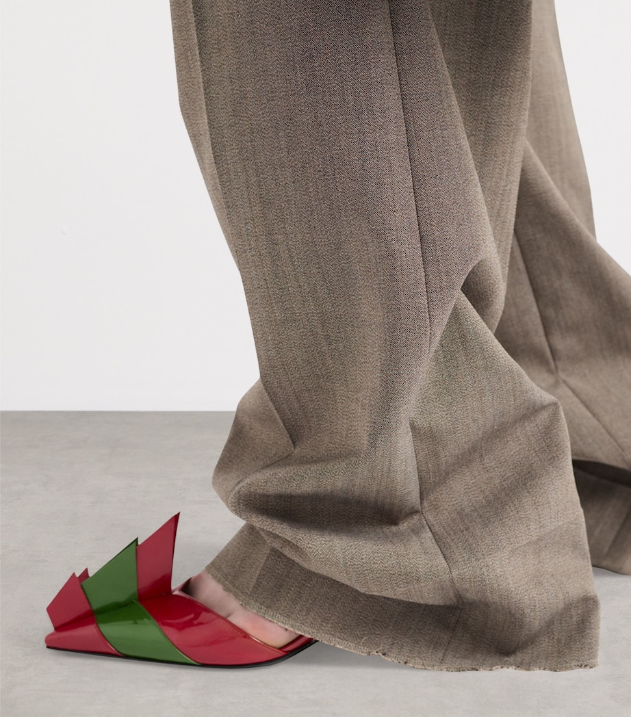 Technical Wool Belted Tailored Trousers F0572 Image 5