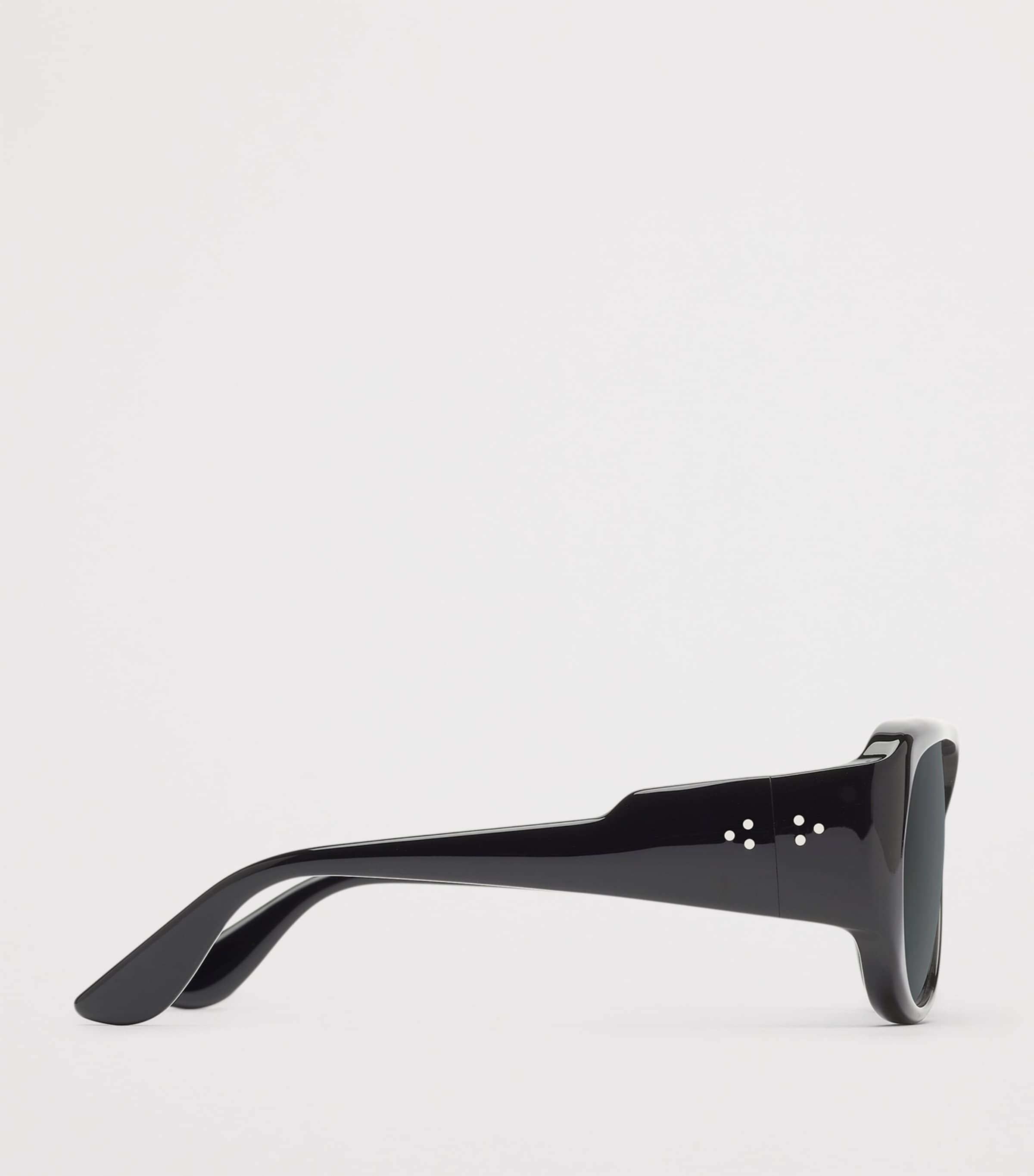 Acetate Gambia Sunglasses BLACK/BLACK LENS Image 4