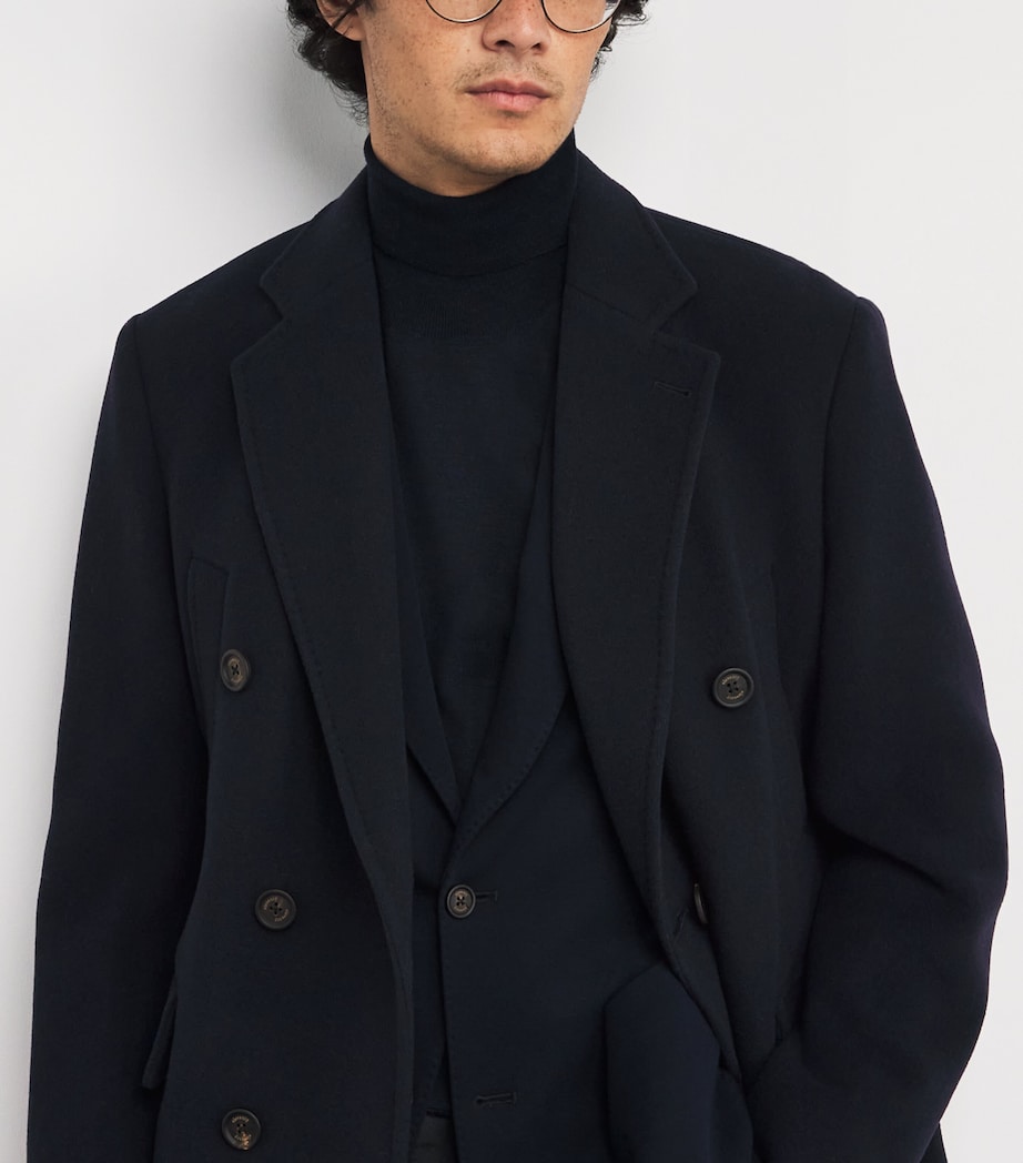 Double-Breasted Overcoat BLU Image 6