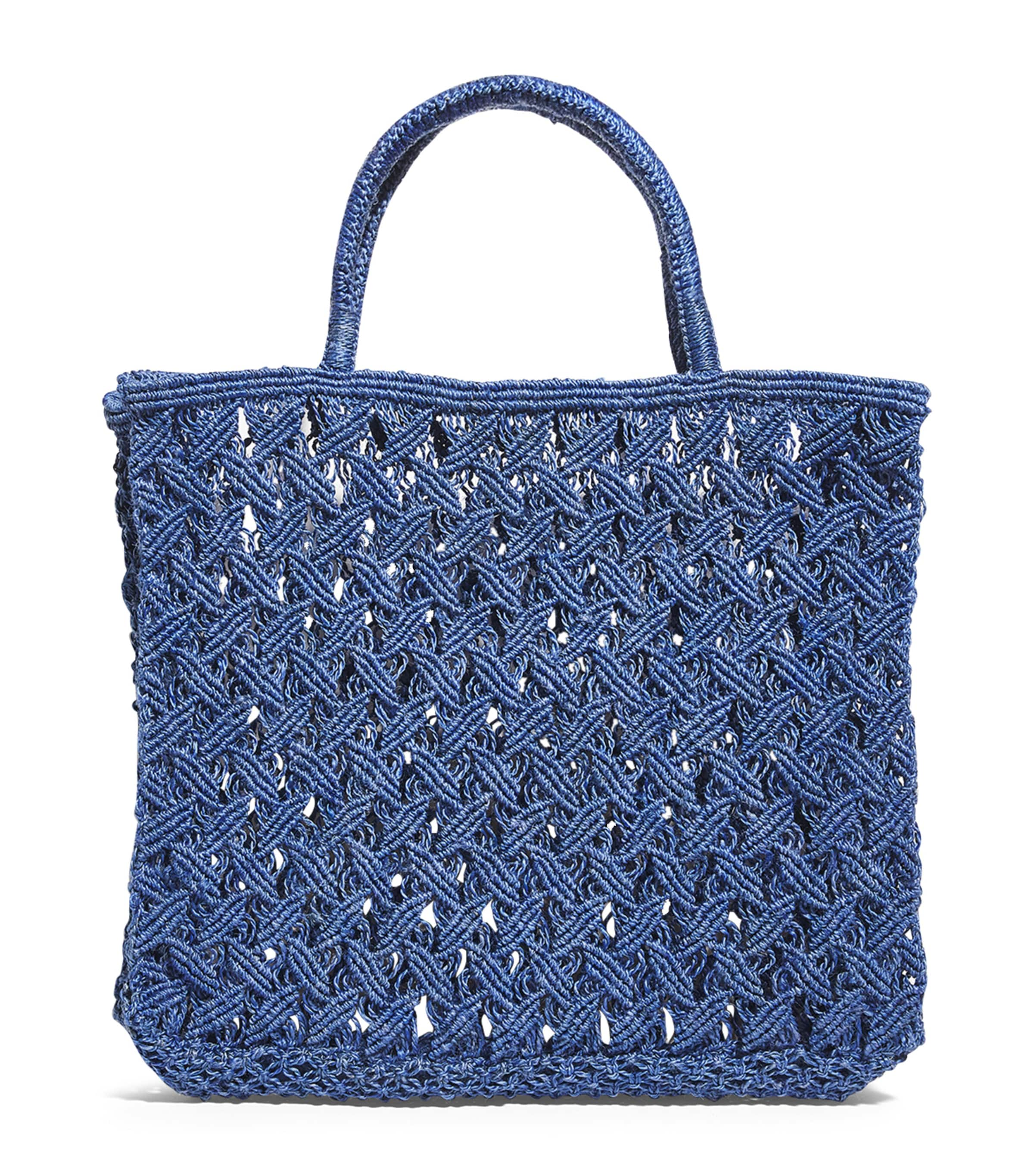 Shop The Jacksons Jute Tanya Tote Bag In Blue