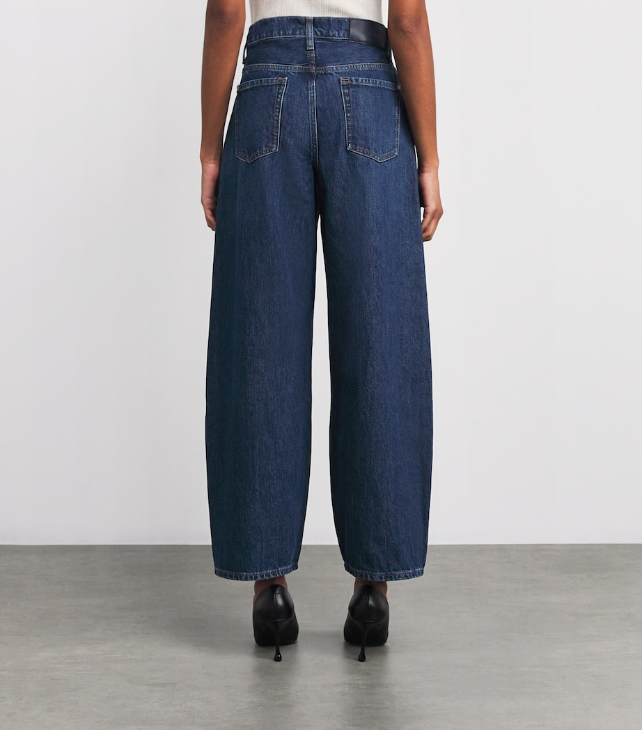 Twisted Bonnie Barrel-Leg Jeans U71BM Image 4