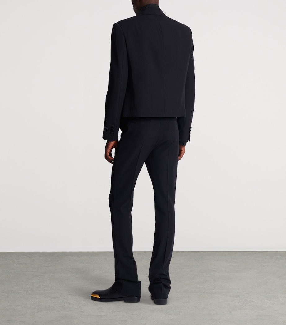 Embellished Double-Breasted Blazer EAW NOIR/CRISTAL Image 8