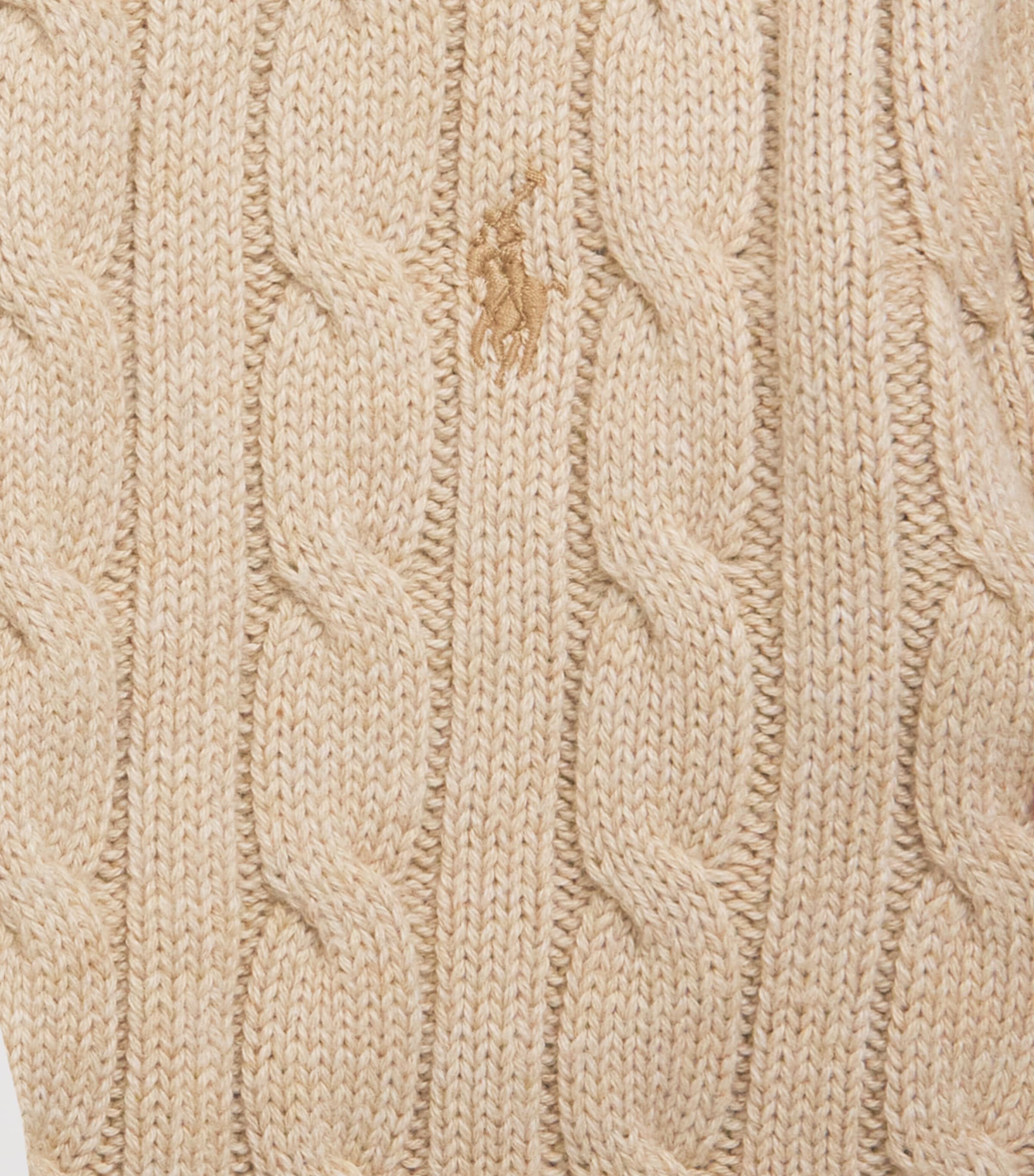 Ralph Lauren Kids Cotton Cable-Knit Sweater (7-14 Years) Tan Image 3