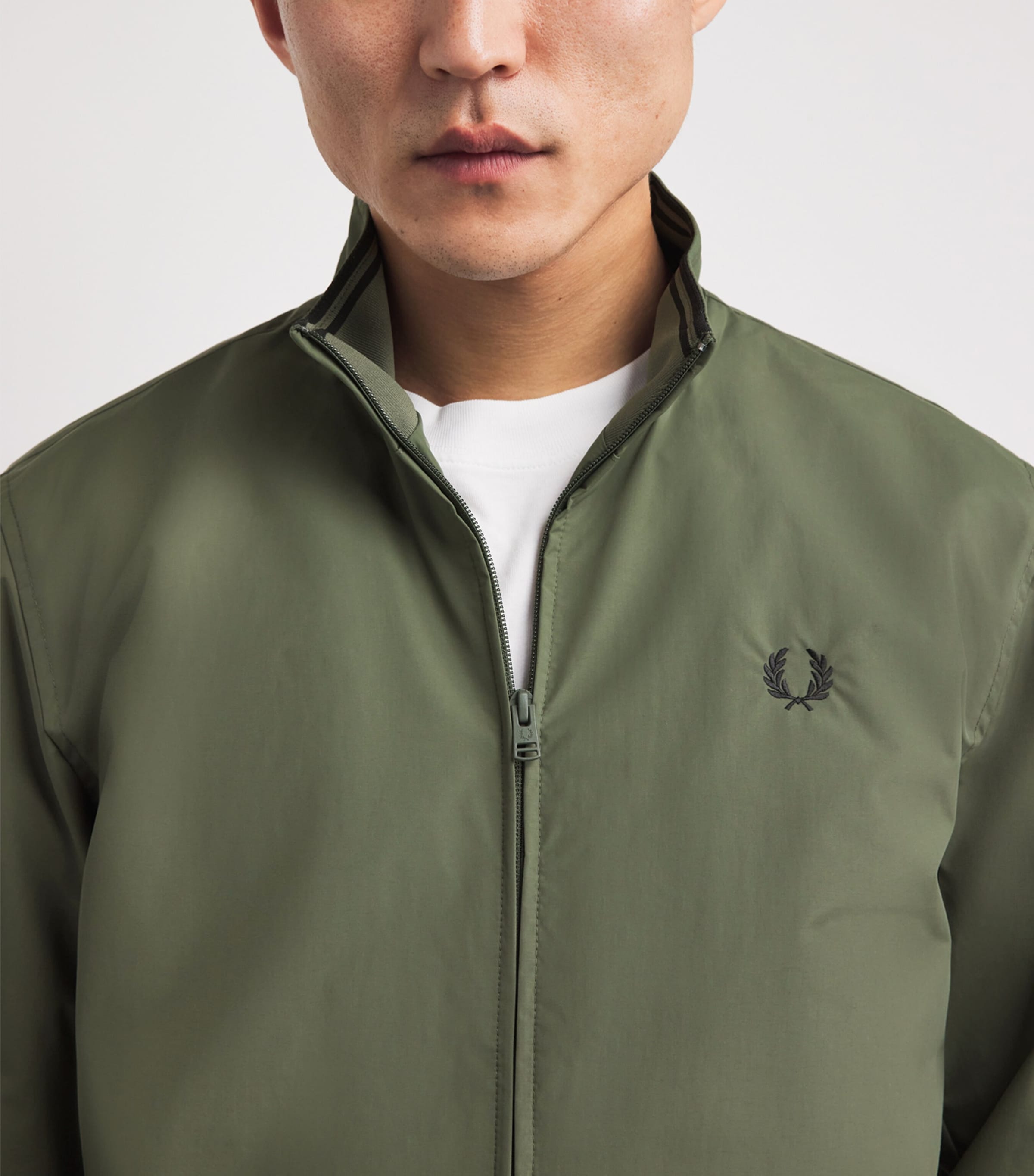 Fred Perry Mens Brentham Jacket Laurel Wreath Gr Image 3