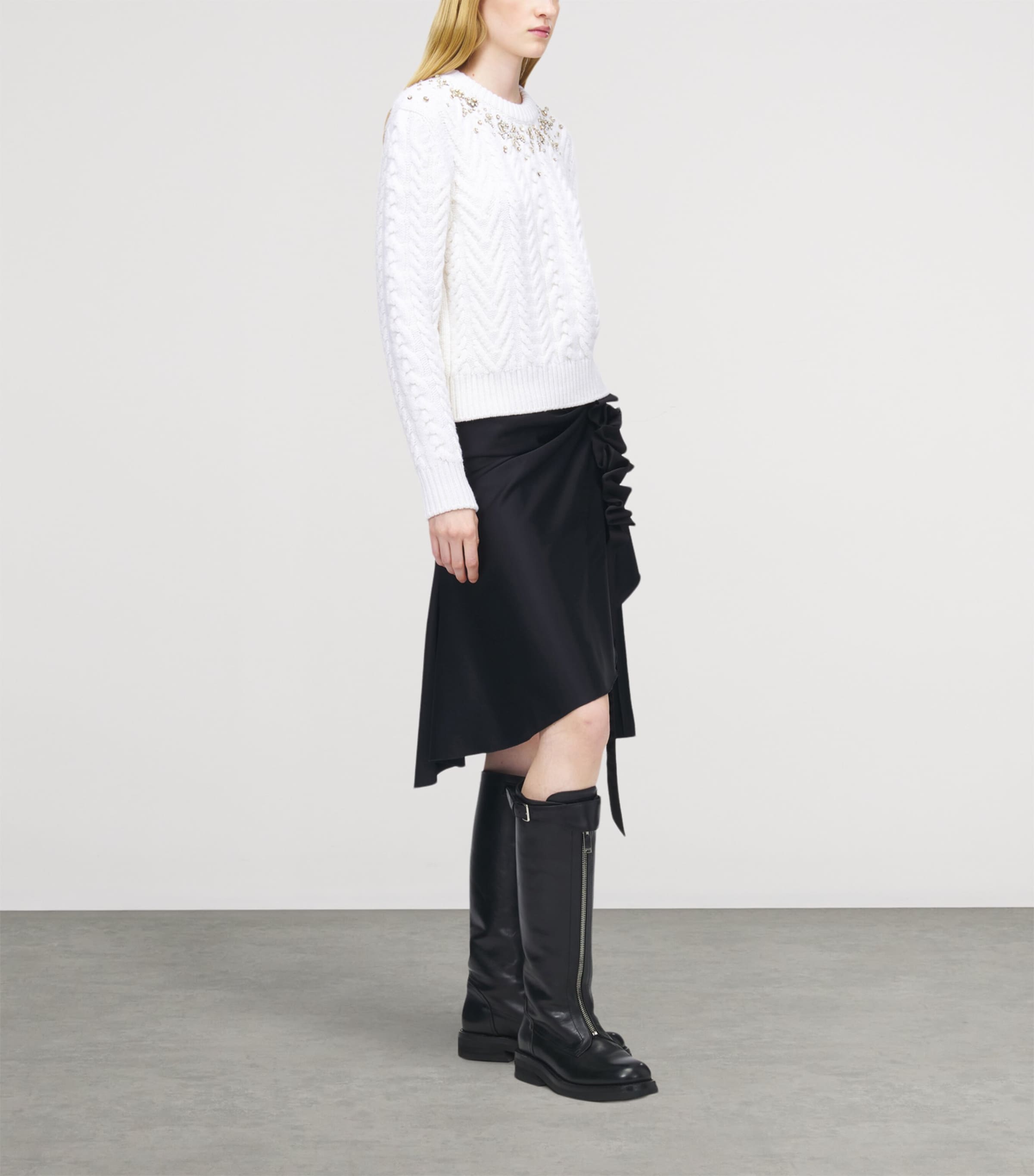 Wool-Cashmere Embellished Sweater 9006 Image 3