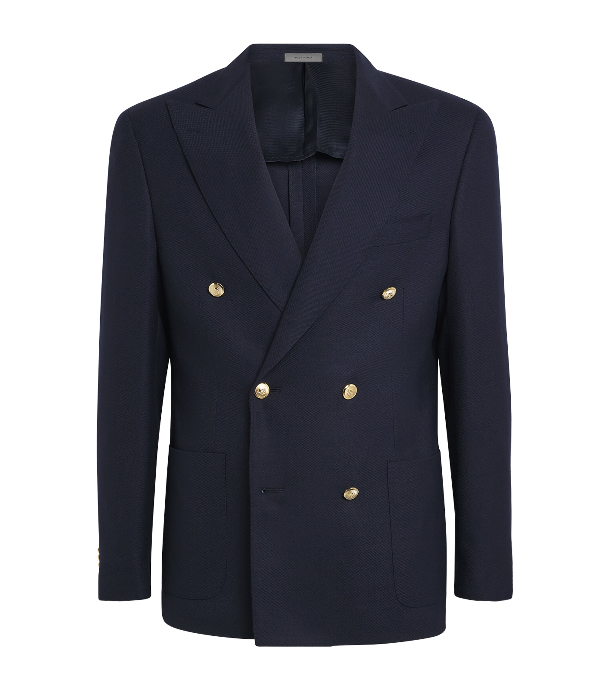 Virgin Wool Double-Breasted Blazer 001 NAVY BLUE Image 1
