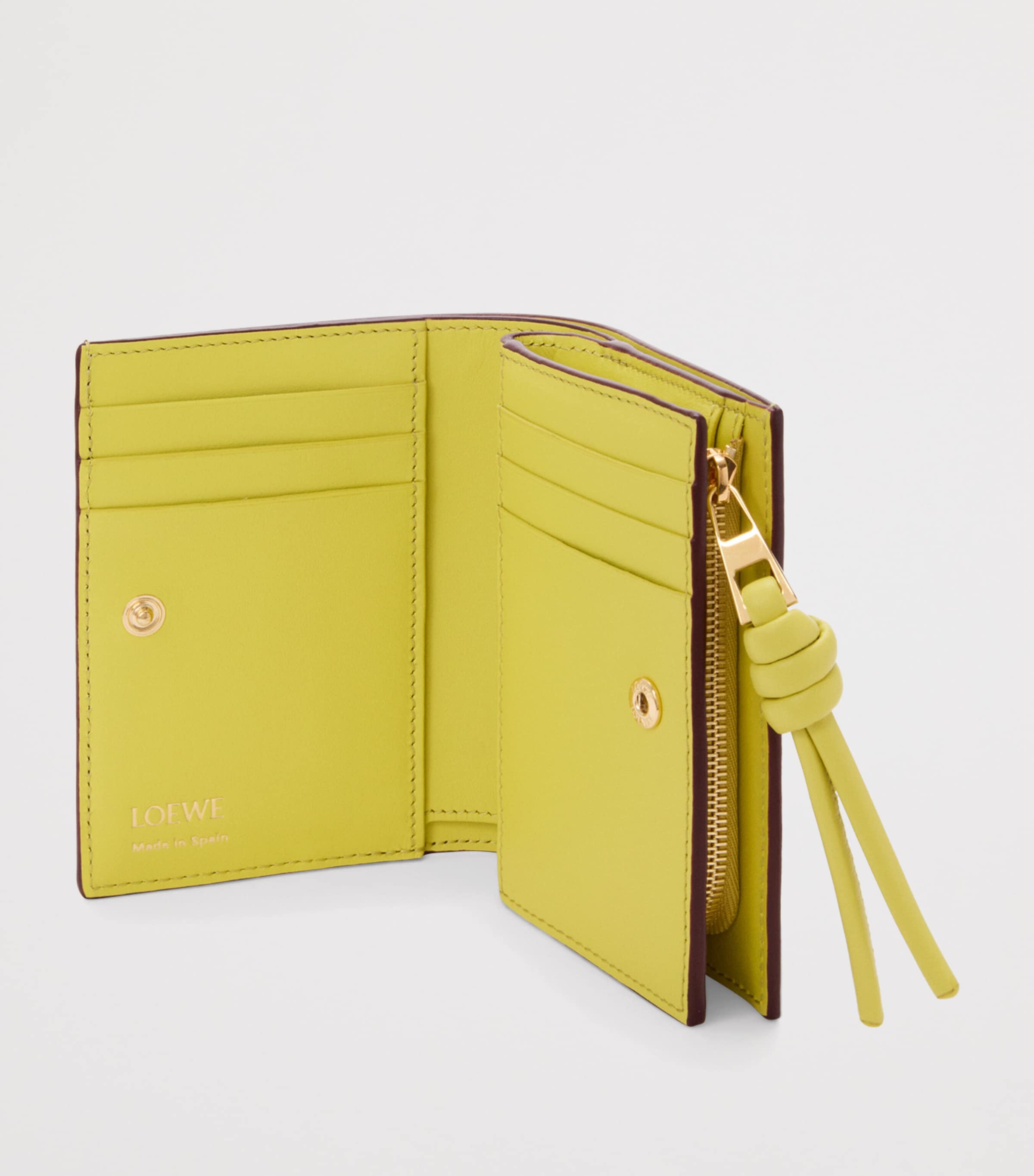 Leather Knot Wallet DARK BURGUNDY Image 3