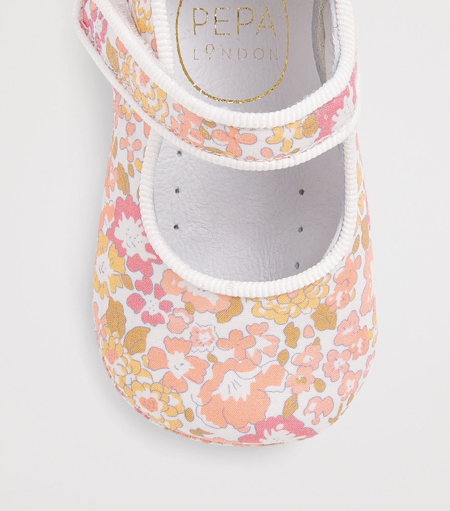 Floral Print Mary Jane Pram Shoes PINK Image 4