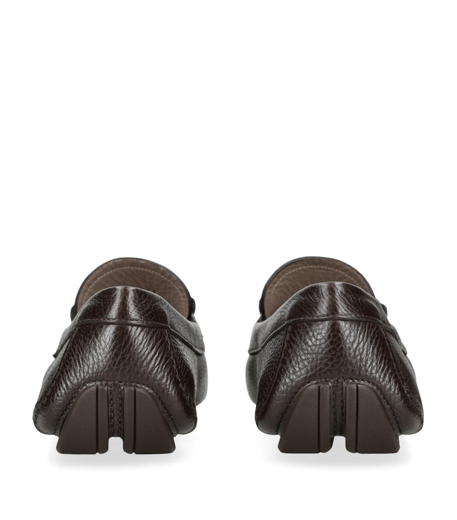 Salvatore Ferragamo Leather Parigi Gancho Loafers Dark Brown Image 2