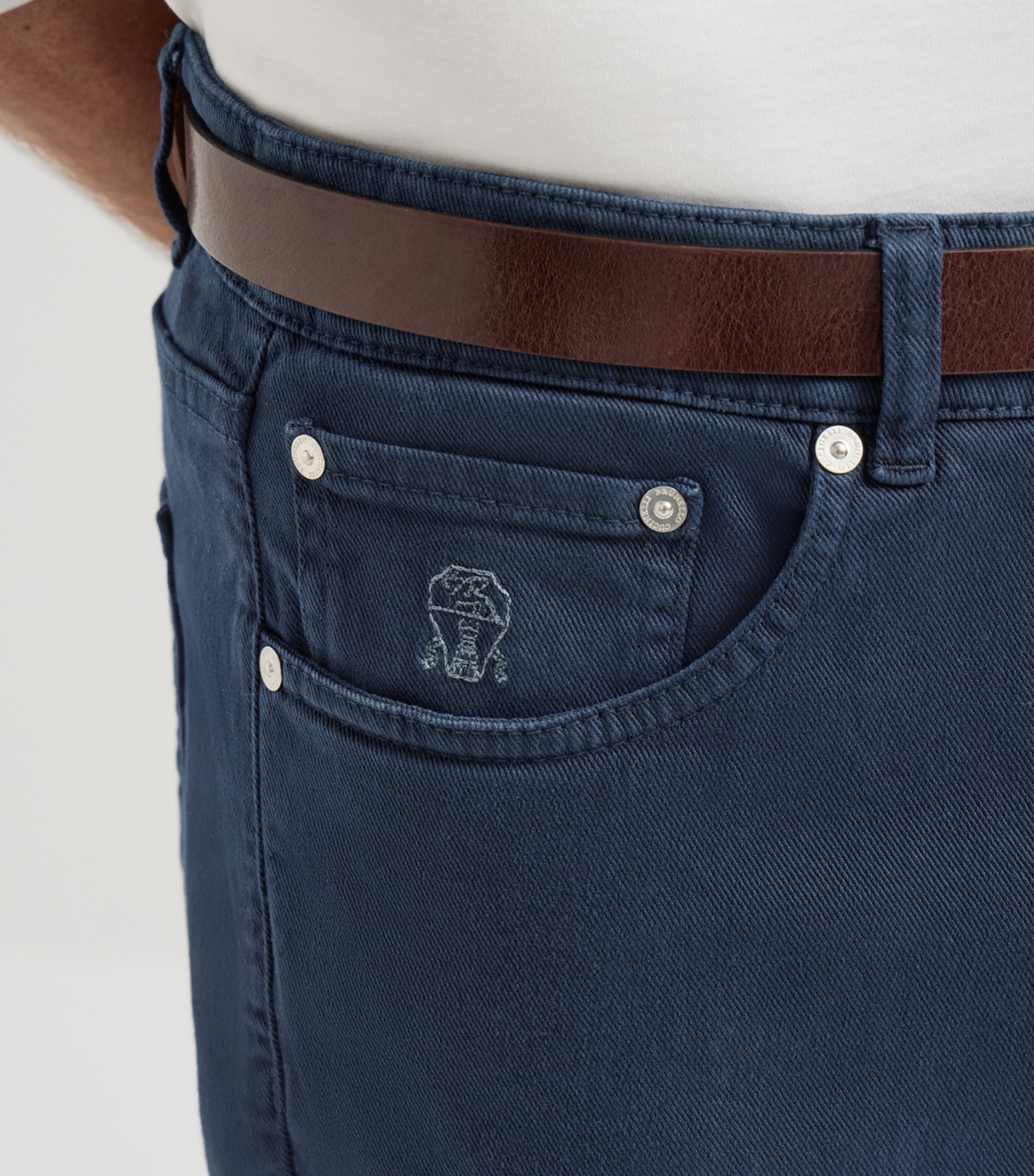 Brunello Cucinelli Mens Comfort Denim Straight Jeans Image 6