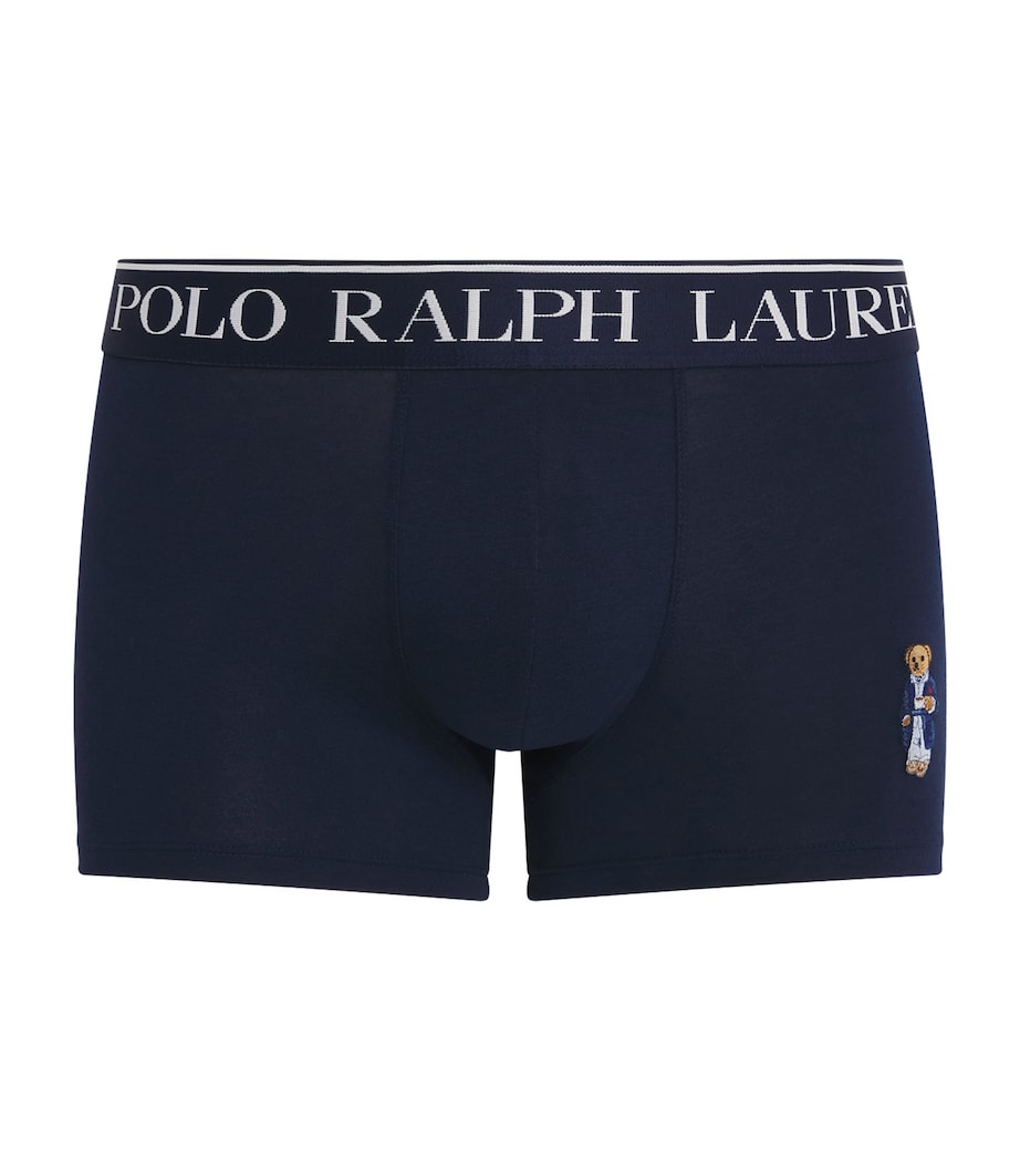 Polo Ralph Lauren Mens Stretch-Cotton Polo Bear Trunks Cruise Navy Bear Image 1