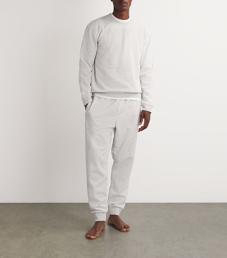 Fleece Lounge Tapered Sweatpants LIGHT HEATHER GREY Image 2