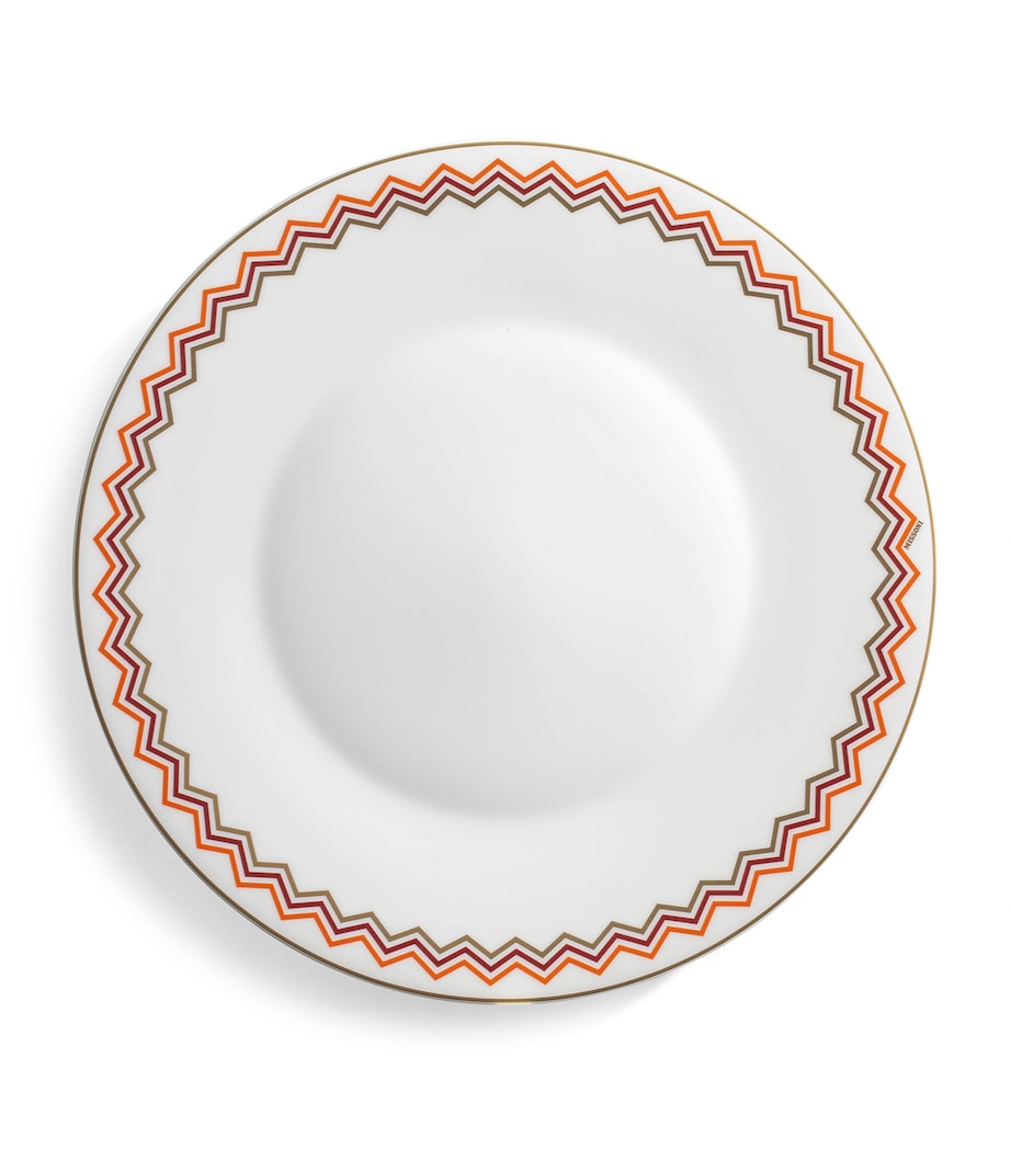 Porcelain Zigzag Serving Dish (32cm) MULTICOLOR Image 1