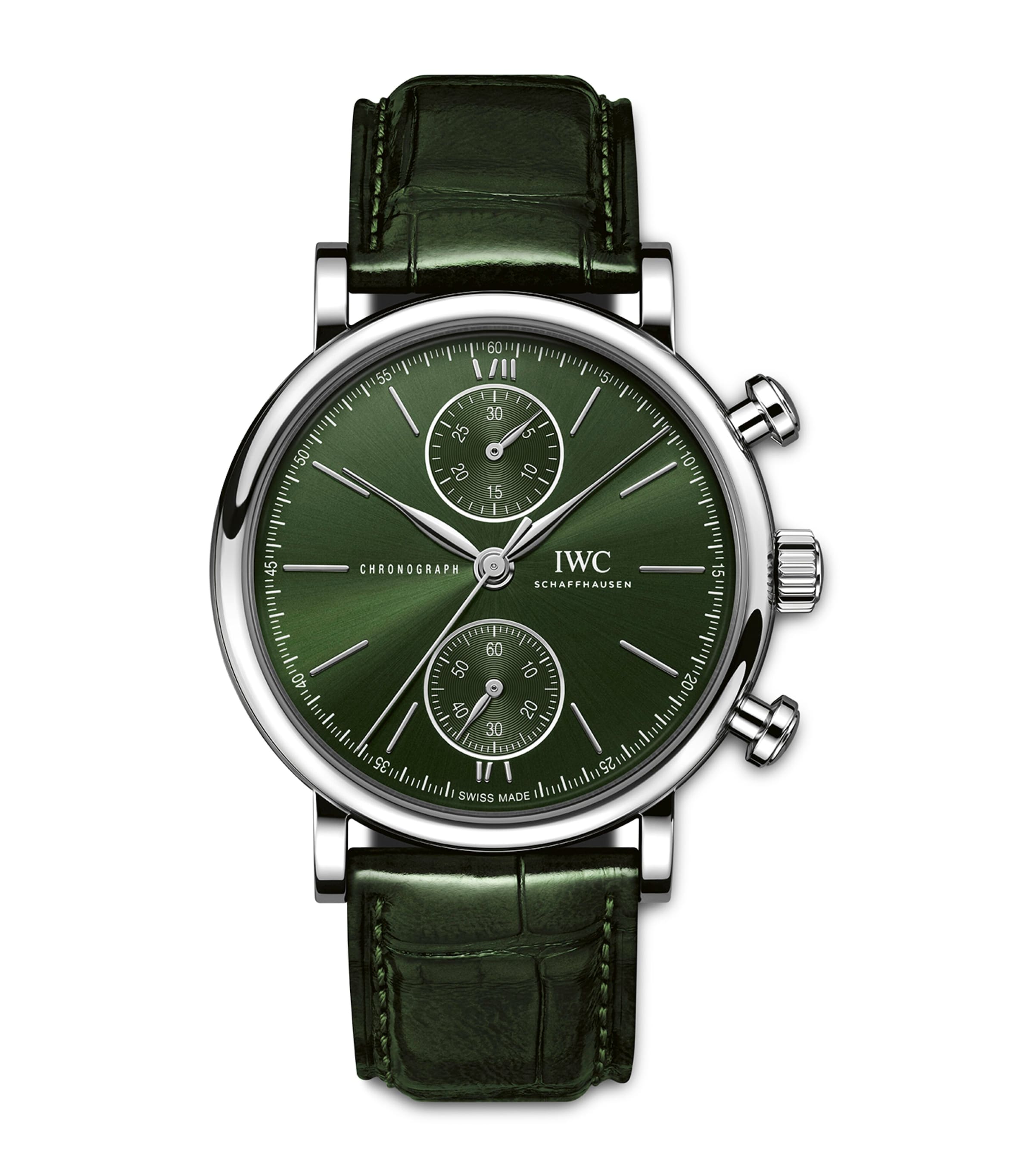 Stainless Steel Portofino Chronograph Watch 39mm GREEN Image 1
