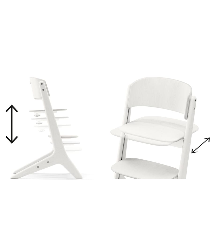 LEMO Platinum Highchair 3-In-1 Set - White Wood WHITE Image 3