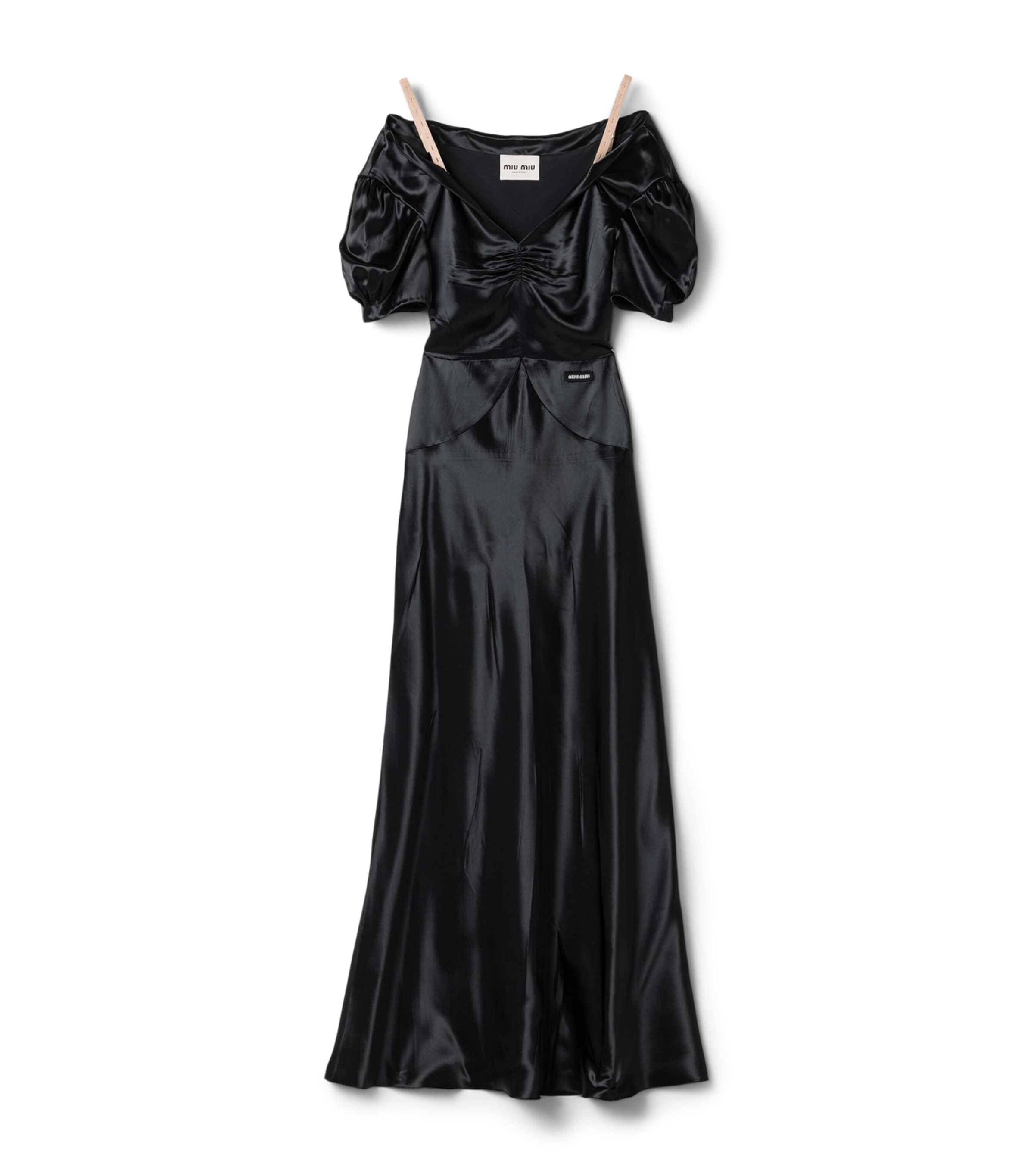 Miu Miu Womens Satin Maxi Dress Image 1