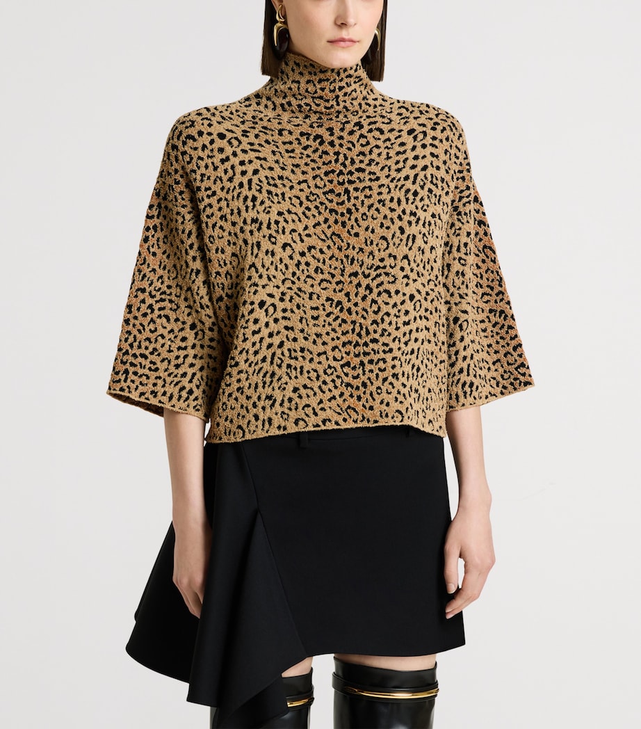 Givenchy Womens Wool Slashed Mini Skirt Image 3