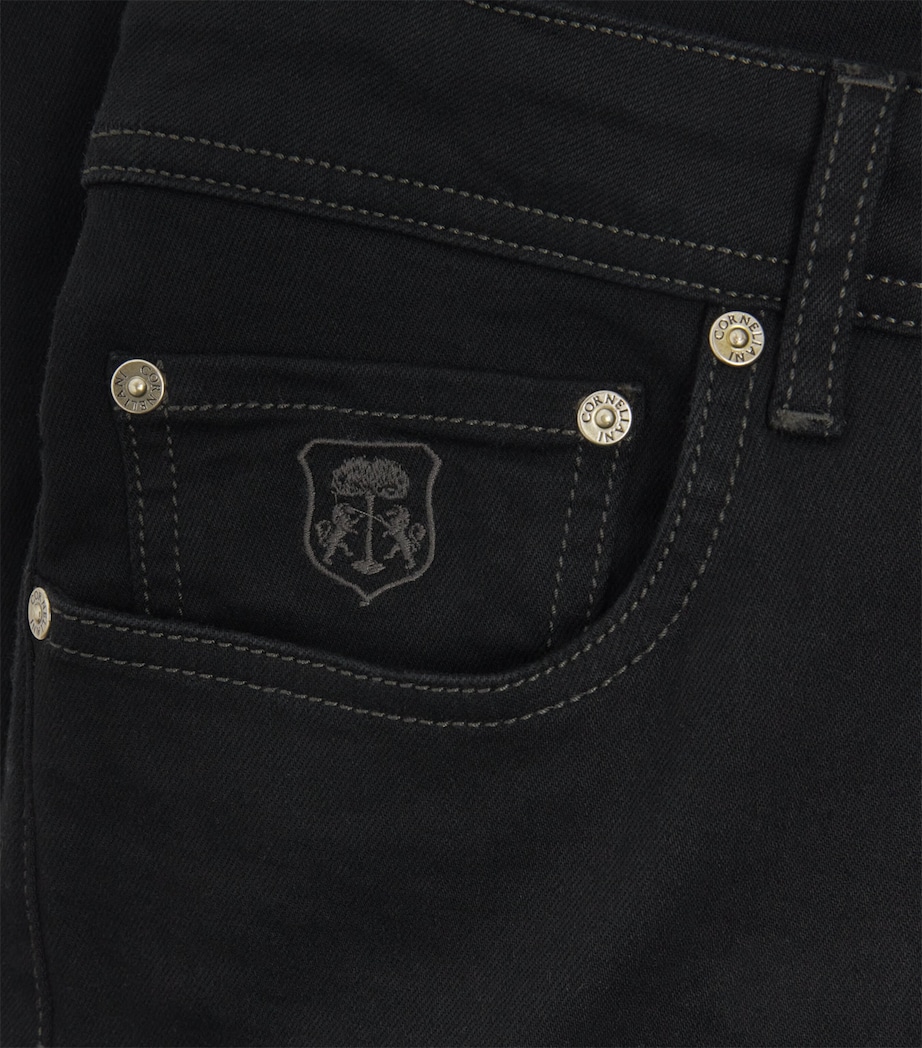 Stretch-Blend Straight Jeans 020 BLACK Image 6