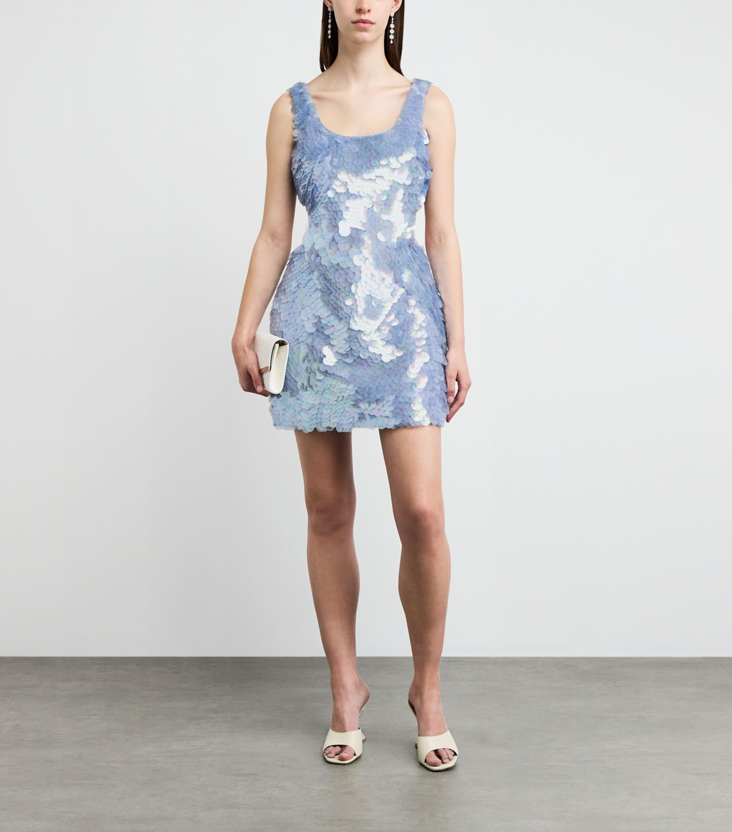 Simkhai Blue Sequin Emilie Mini Dress | Harrods US