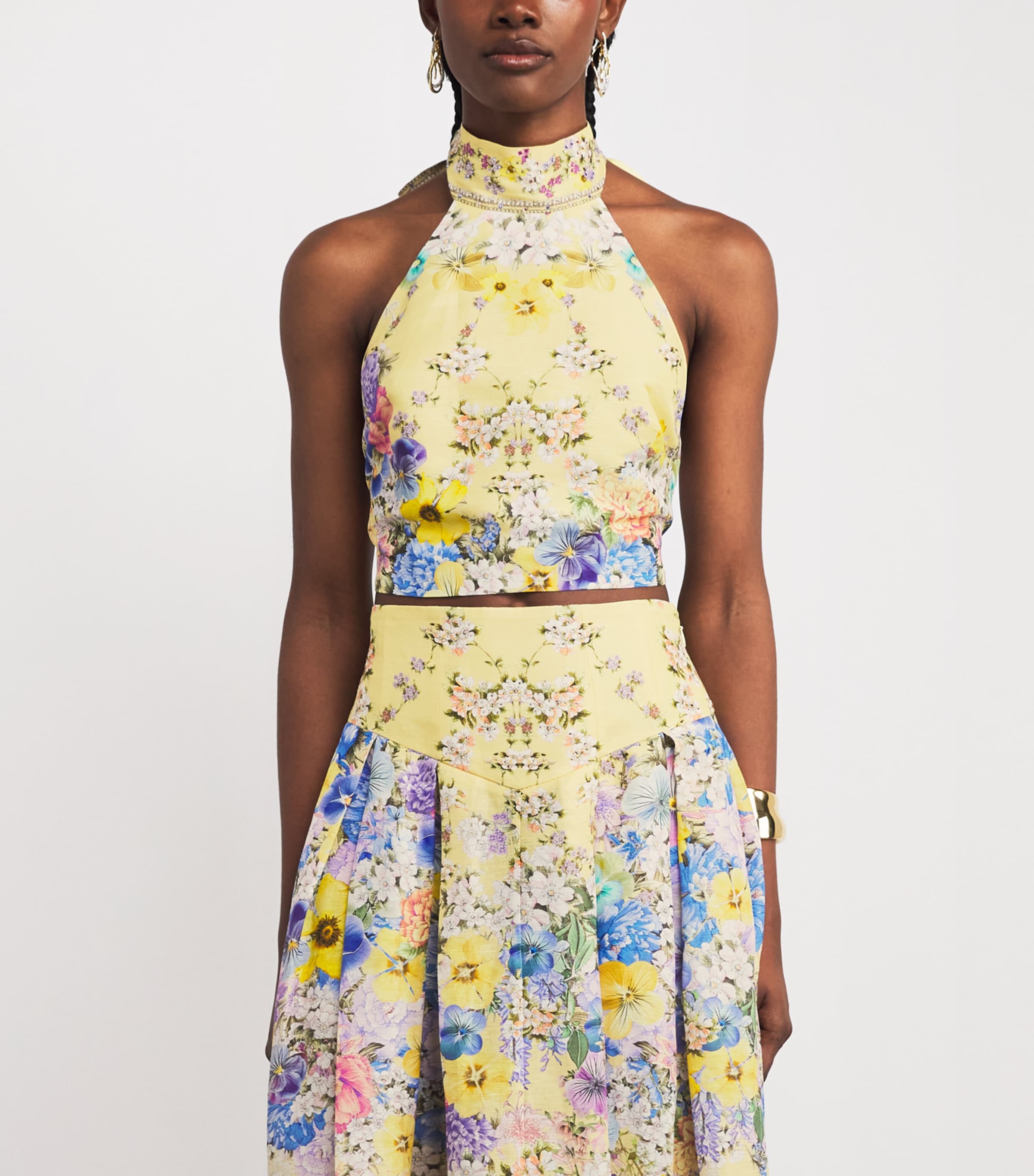 Linen-Silk Darling Buds Halter Top DARLING BUDS DARLBUD Image 3