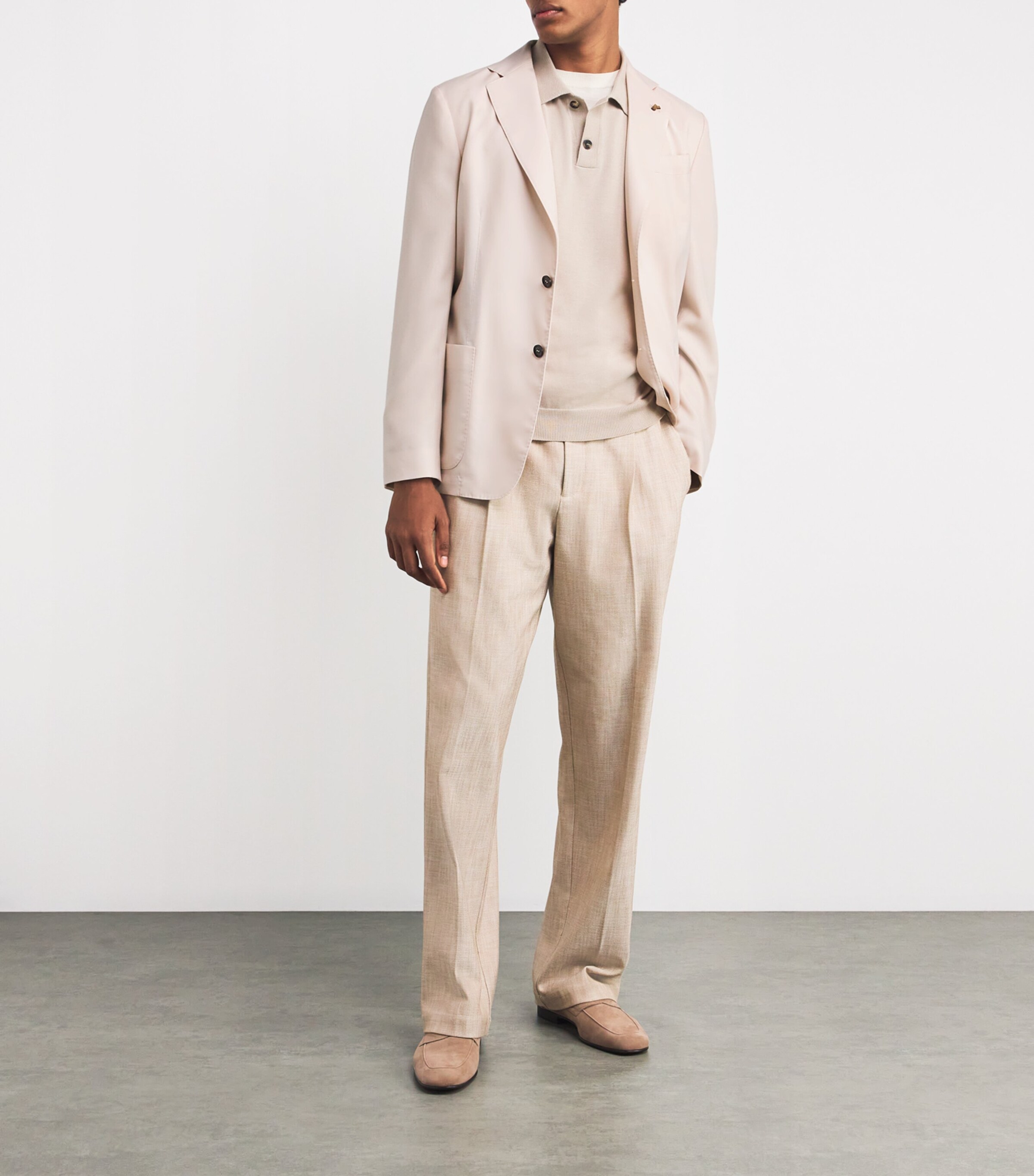 Cashmere Single-Breasted Blazer 81914 BEIGE Image 2