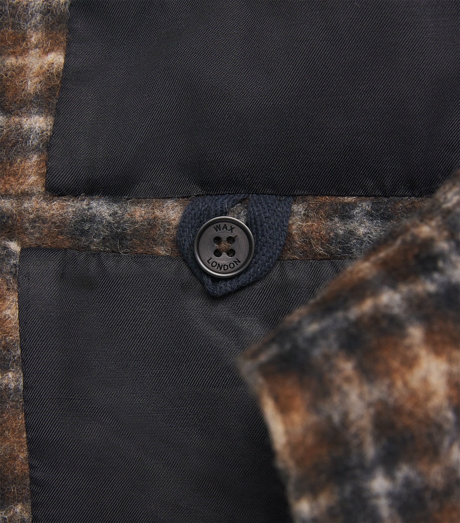 Check Osier Shirt Jacket NAVY/BROWN Image 5