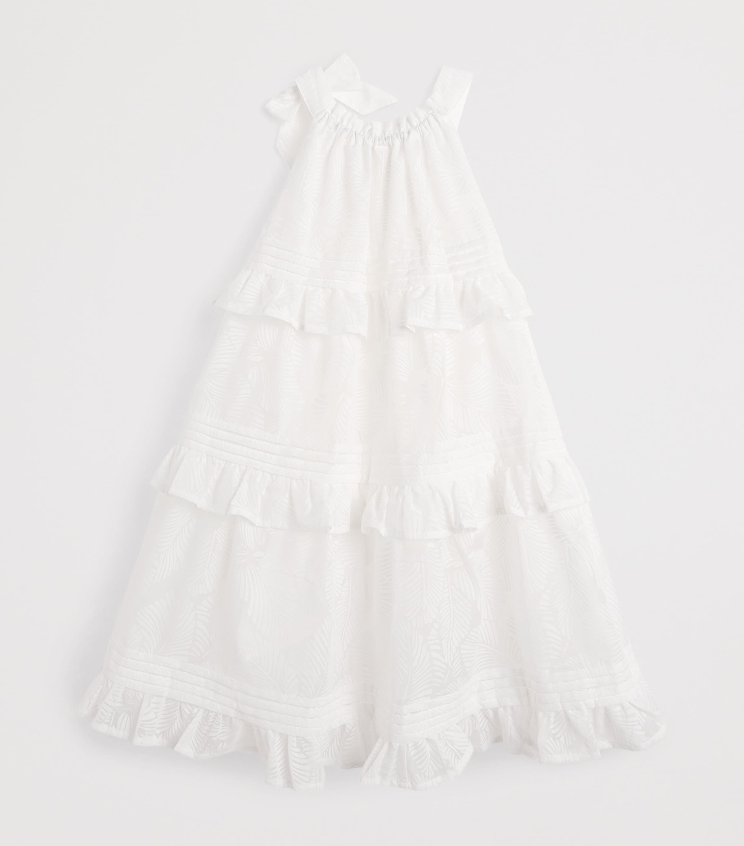 Cotton Patience Tiered Dress (1-12 Years) IVORY Image 2