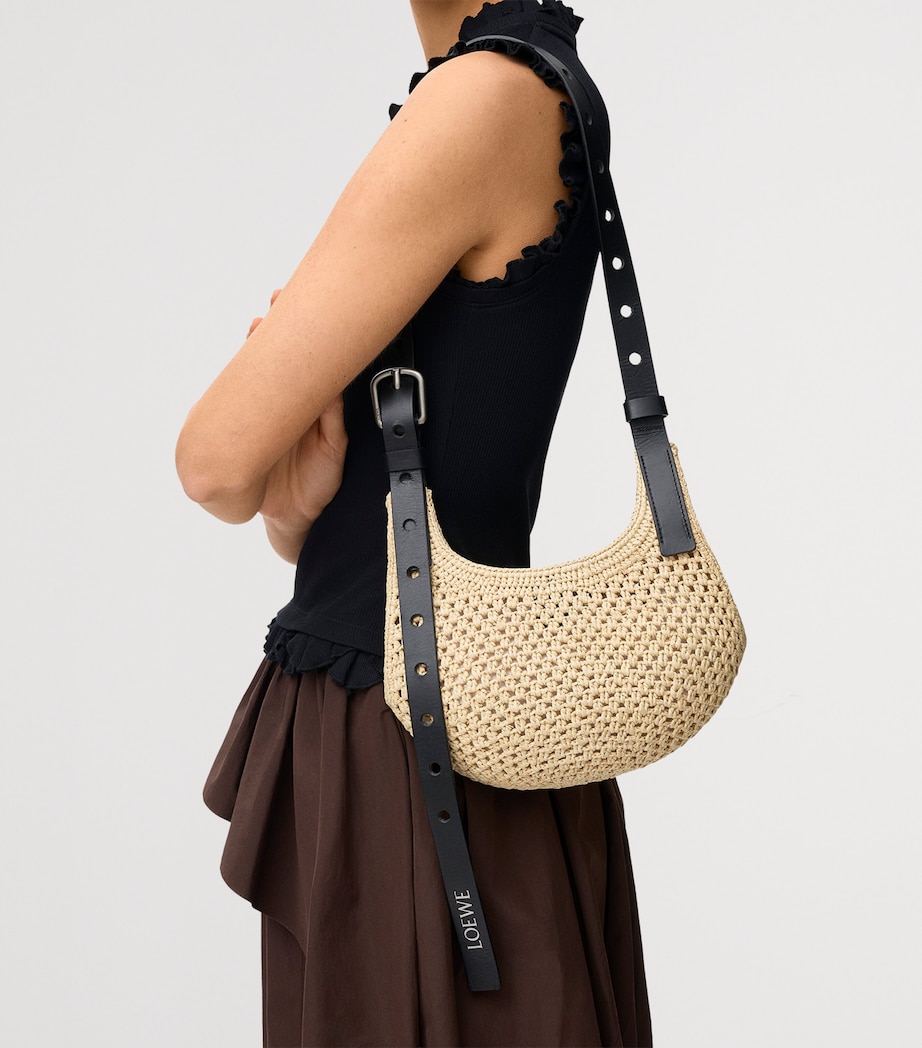 LOEWE x Paula's Ibiza Mini Punch-Hole Cross-Body Bag Natural/black Image 7