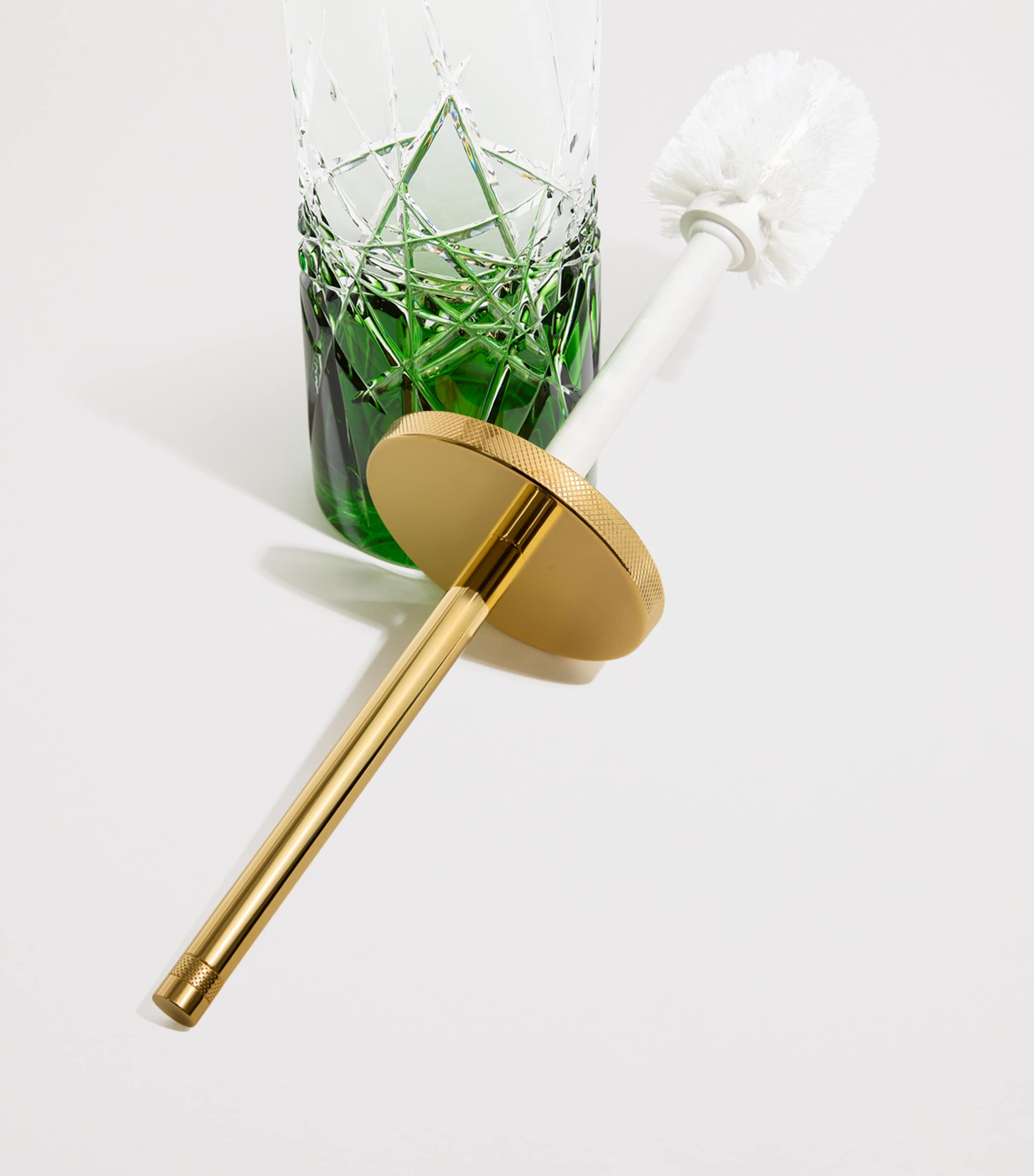 Crystal Ivy Green Toilet Brush GREEN/GOLD Image 3