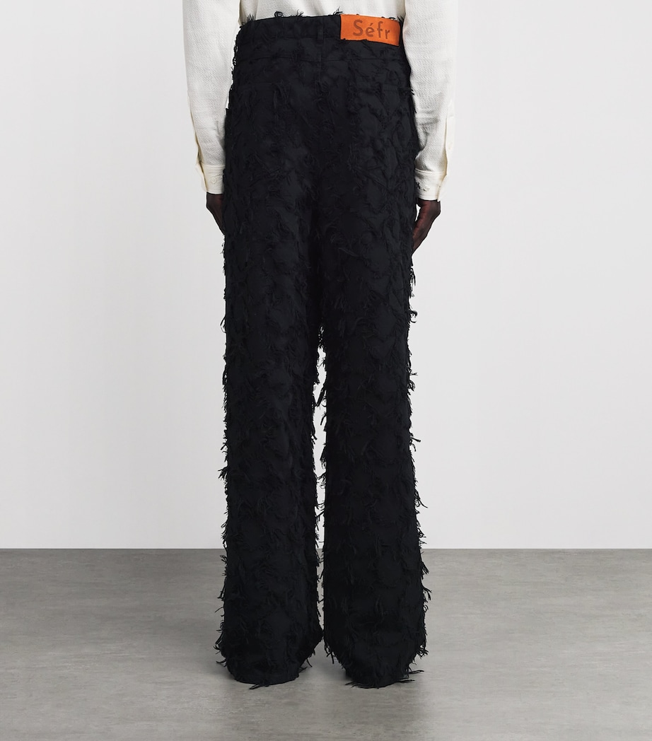 Fringed Cotton Twill Nikos Jeans FRINGED BLACK TWILL Image 4