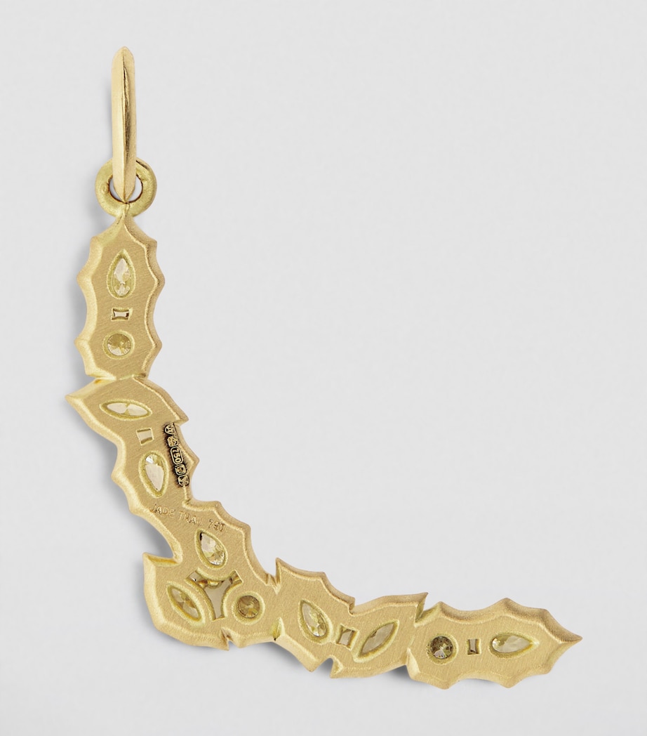 Yellow Gold and Diamond Posey Charm YELLOW GOLD Image 2