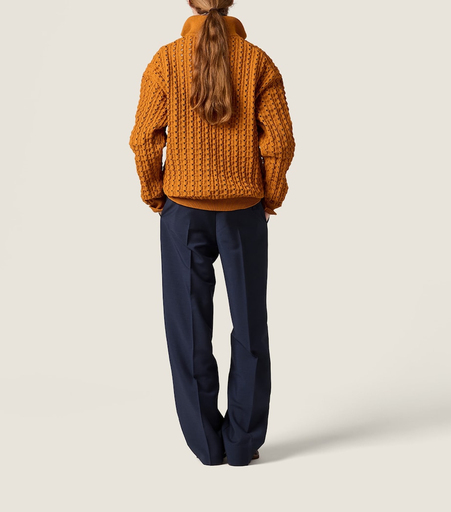 Miu Miu Womens Technical Zip-Up Cardigan Image 3