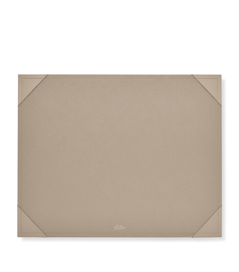 Smythson Leather Desk Mat Sandstone Image 1
