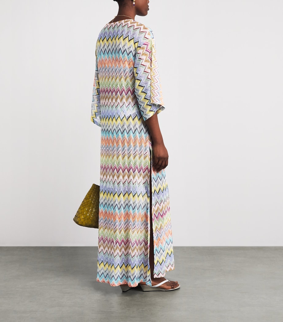 Missoni Womens Zigzag Kaftan Maxi Dress Smsor Multicolor Image 4