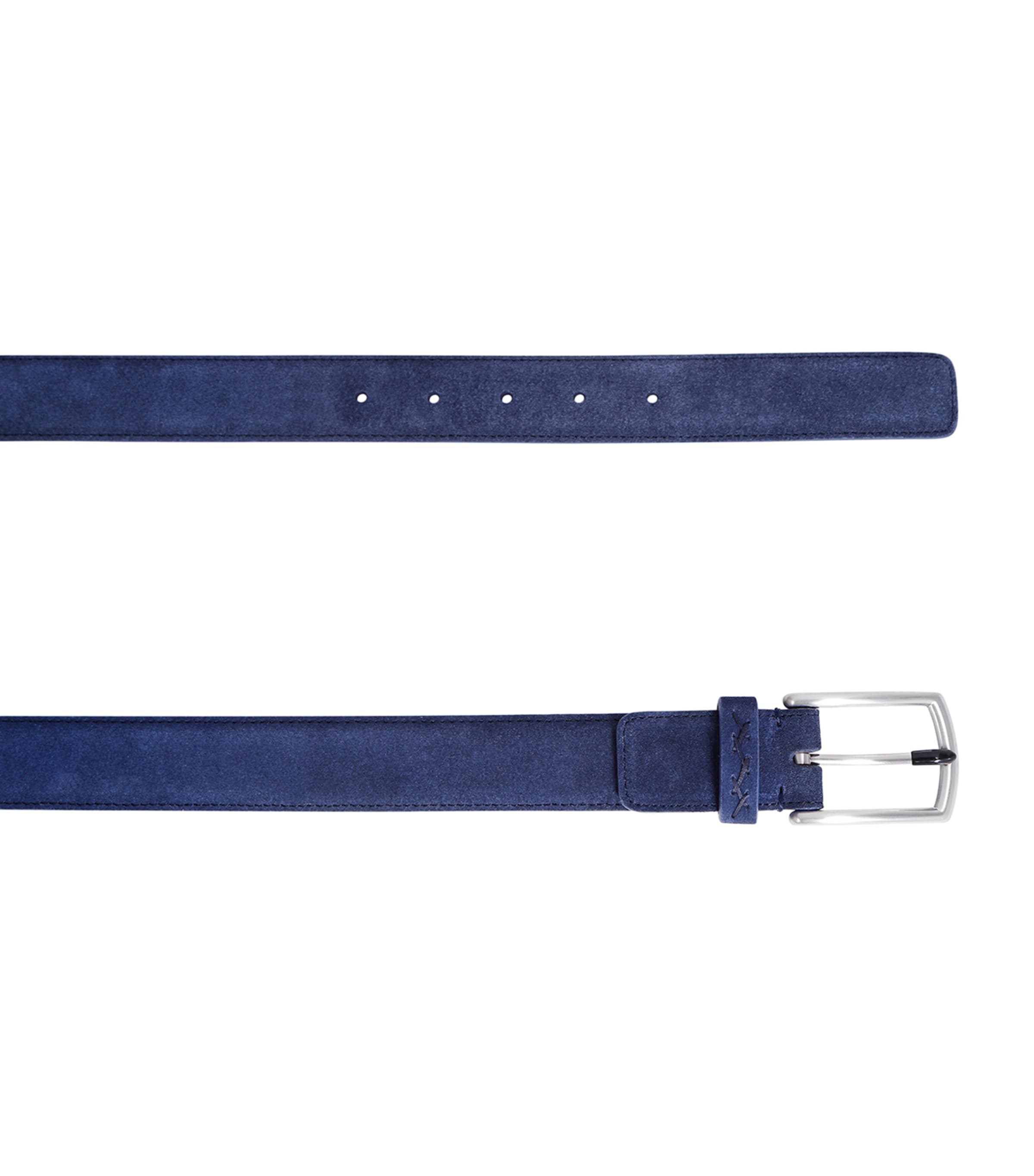 Suede Triple Stitch Belt BLUE Image 2