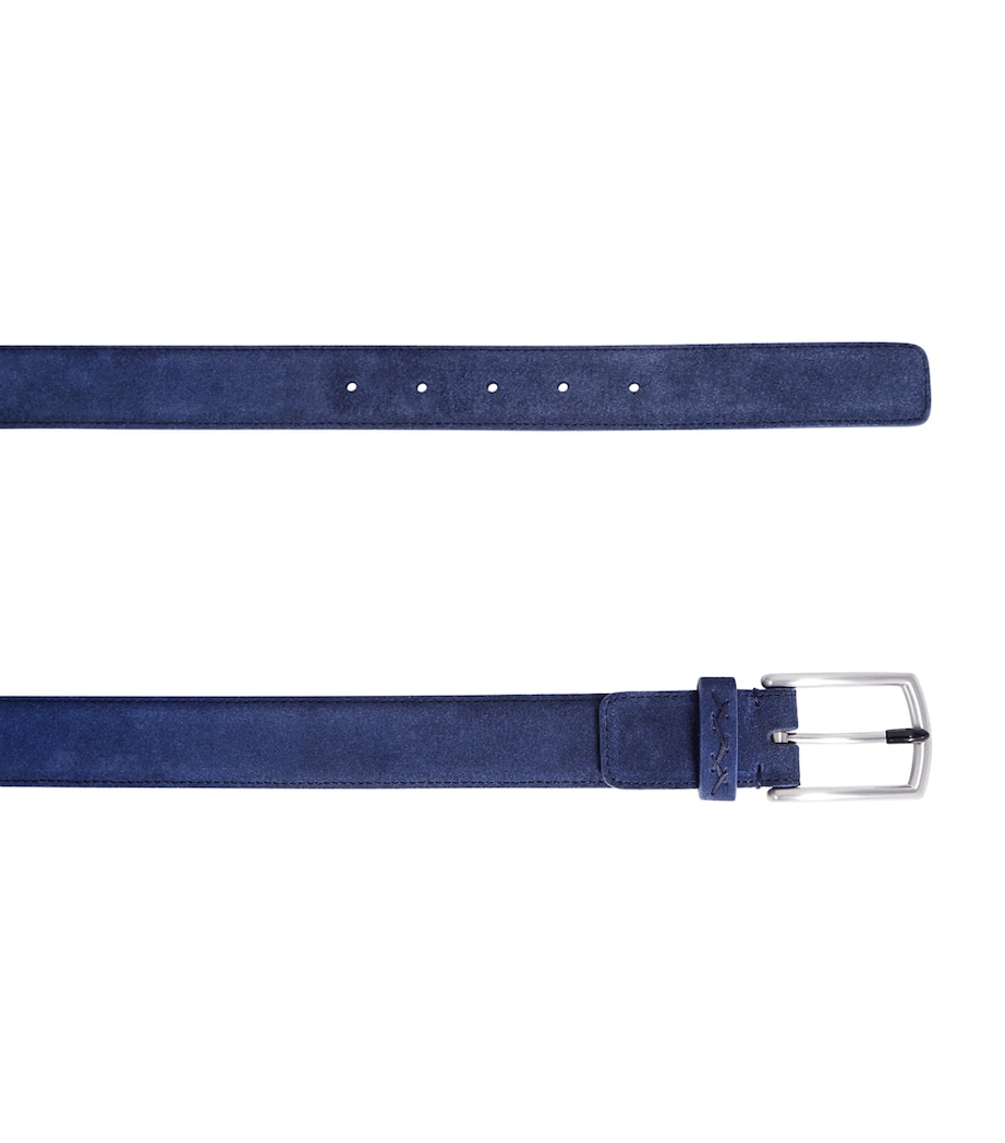 Suede Triple Stitch Belt BLUE Image 2