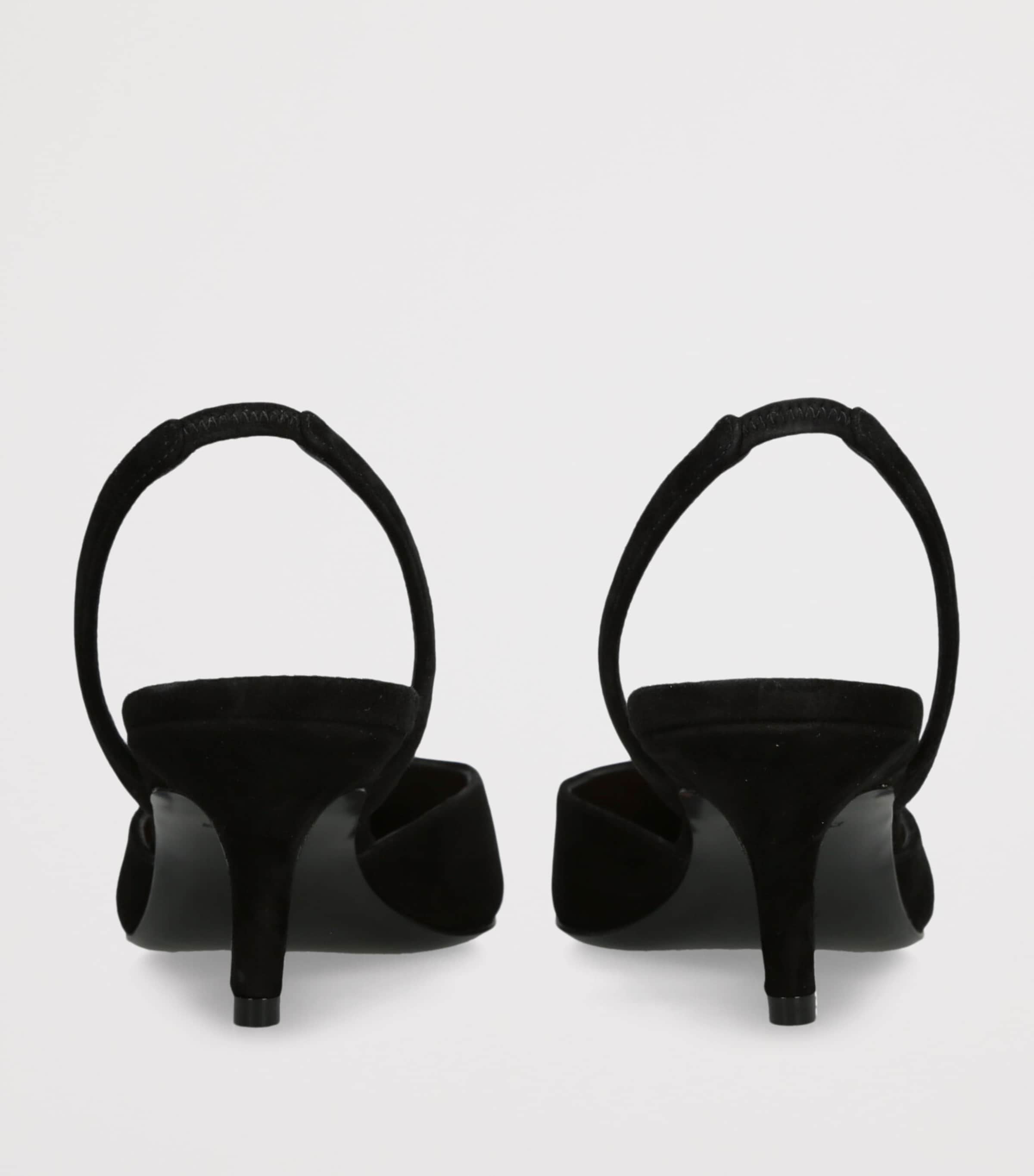 Suede Sofia Slingback Pumps 60 BLACK Image 2