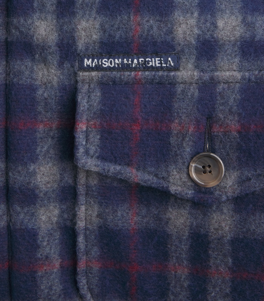 Maison Margiela Mens Cotton Reversible Jacket Beige/blue Image 8