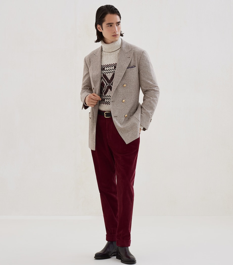 Mouliné Virgin Wool-Silk-Cashmere Jacquard Sweater CPW29 Image 4