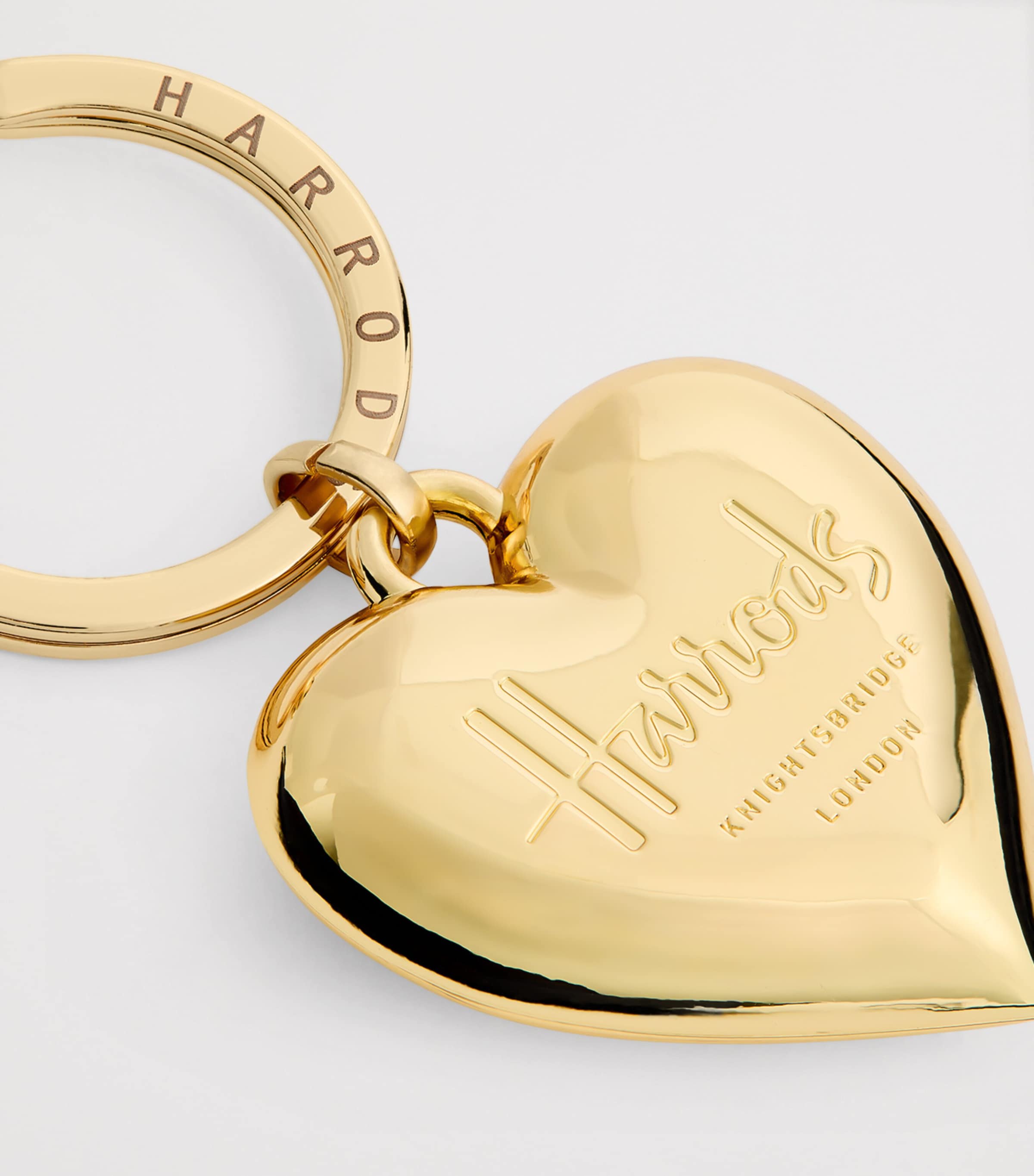 Metal Heart Keyring GOLD Image 2