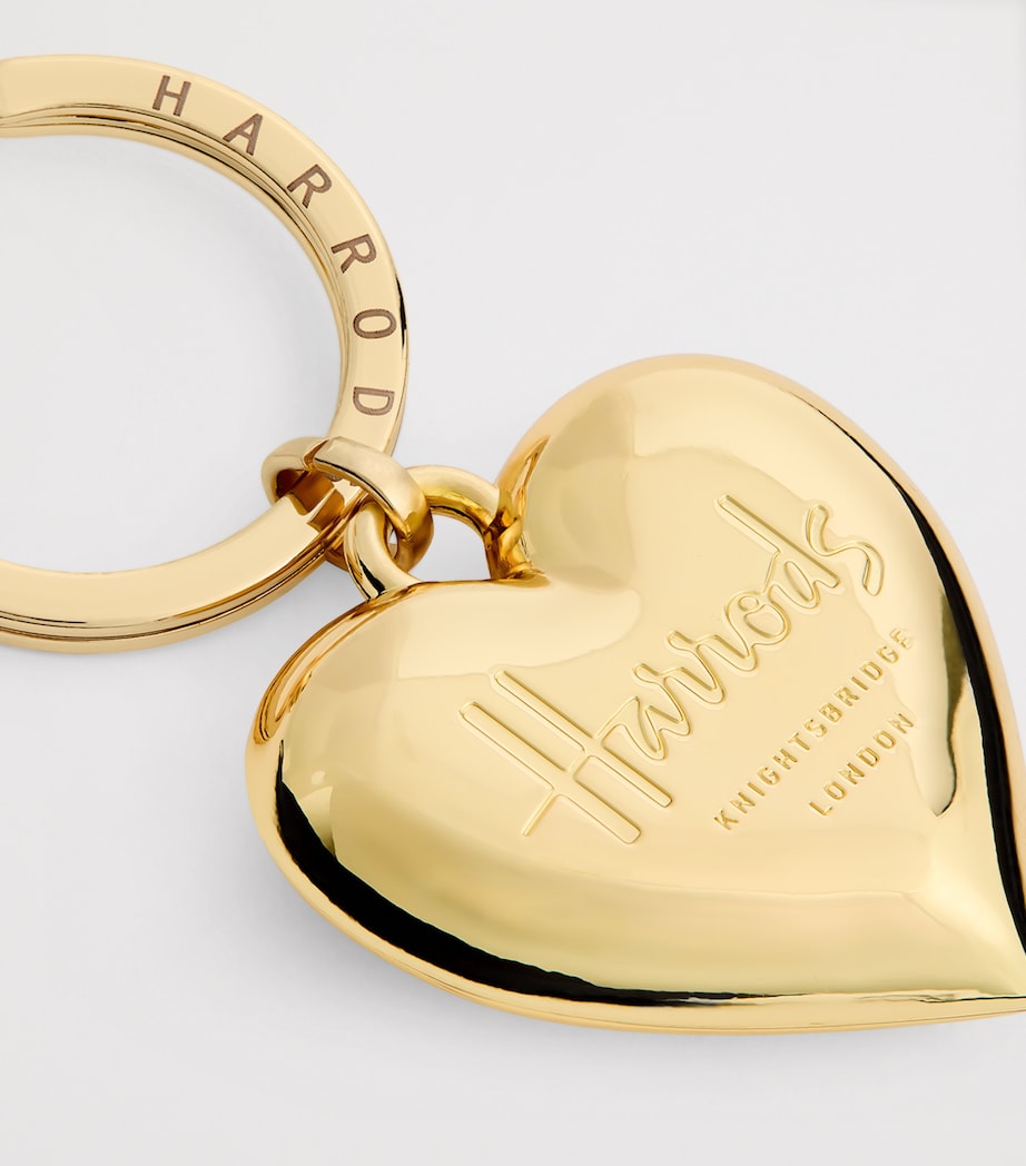 Metal Heart Keyring GOLD Image 2