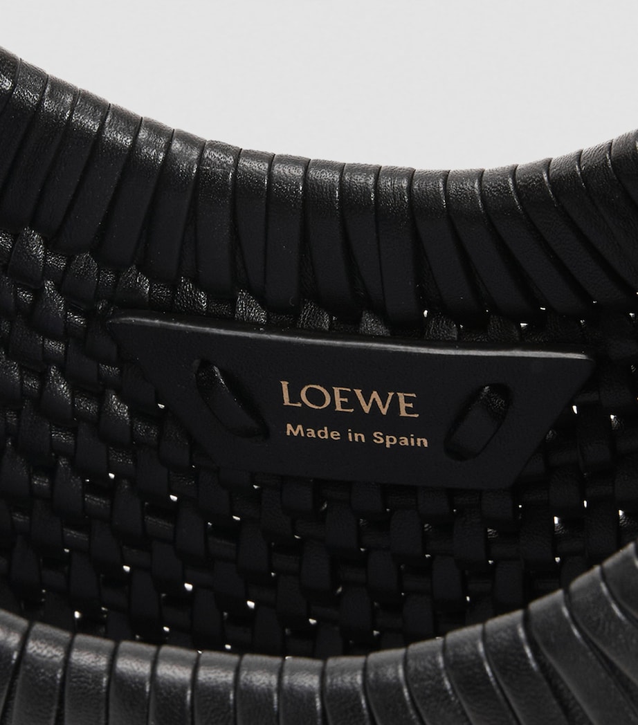 Leather Diamond Top-Handle Bag BLACK Image 13