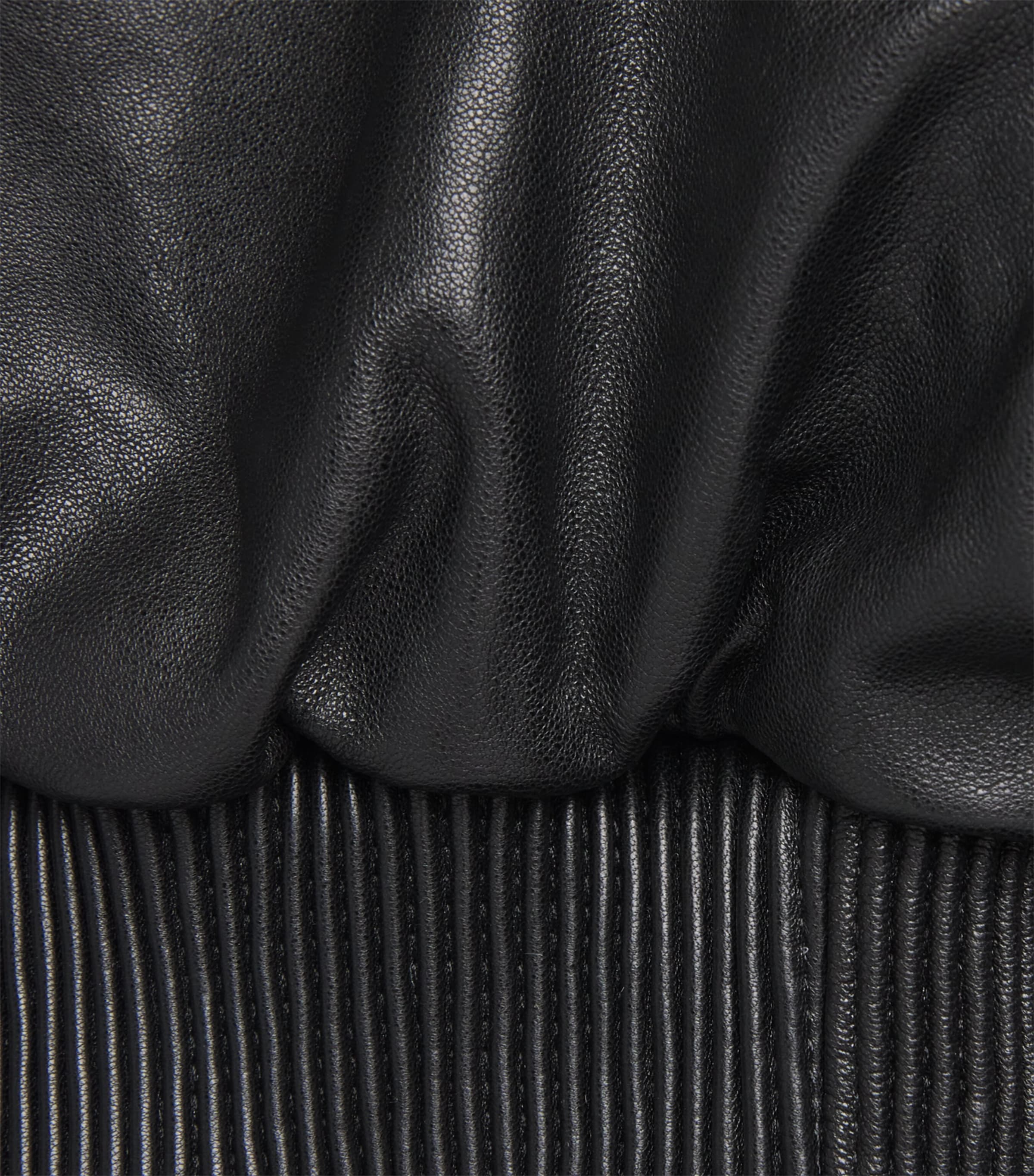 Arma Womens Hannah Leather Bomber Jacket Black Image 6